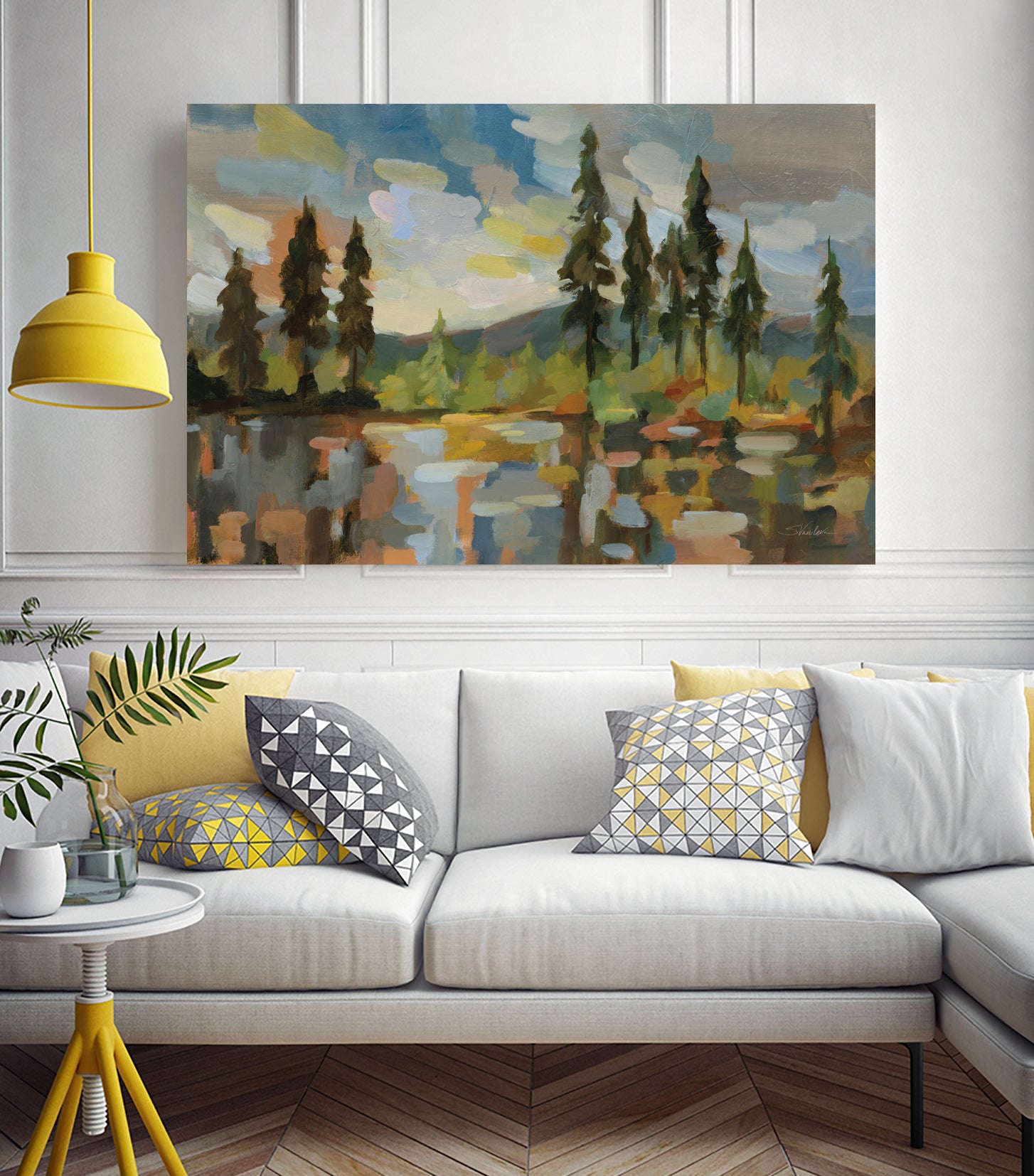 High Mountain Lake by Silvia Vassileva on GIANT ART - blue