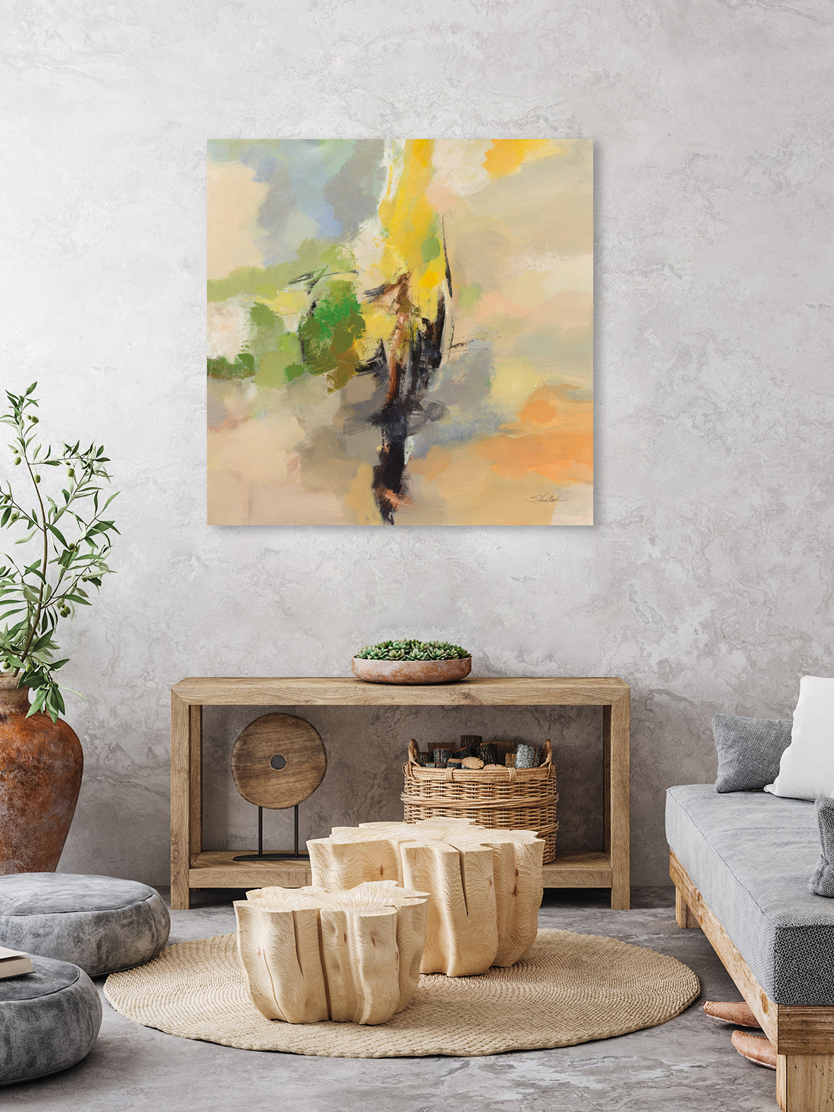 Lemon Grove by Silvia Vassileva on GIANT ART - black abstract