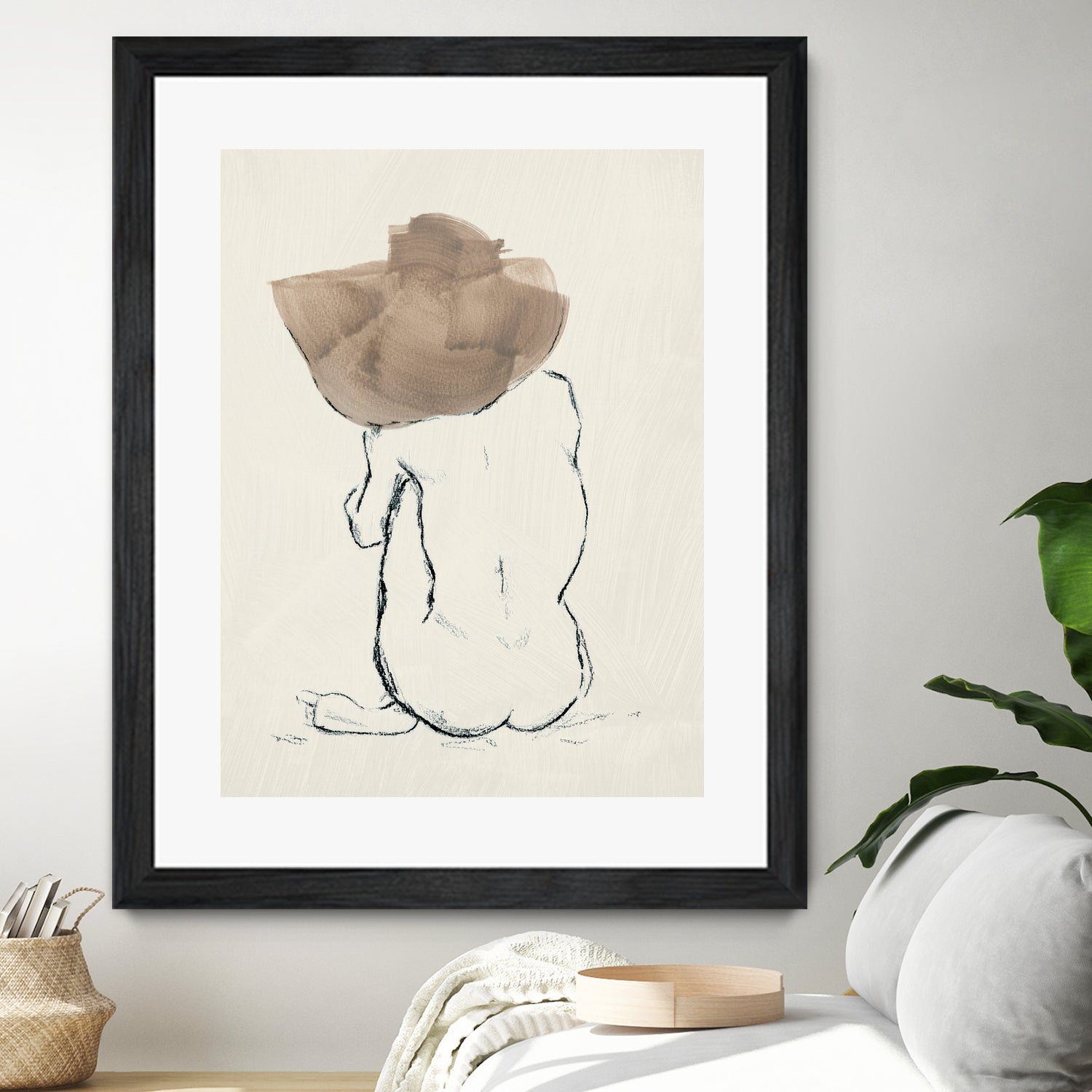 Girl with Floppy Hat by Chloe Elliott on GIANT ART - figurative figurative