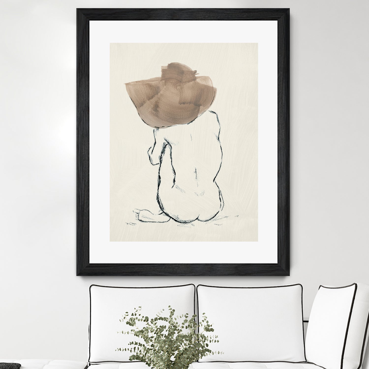 Girl with Floppy Hat by Chloe Elliott on GIANT ART - figurative figurative
