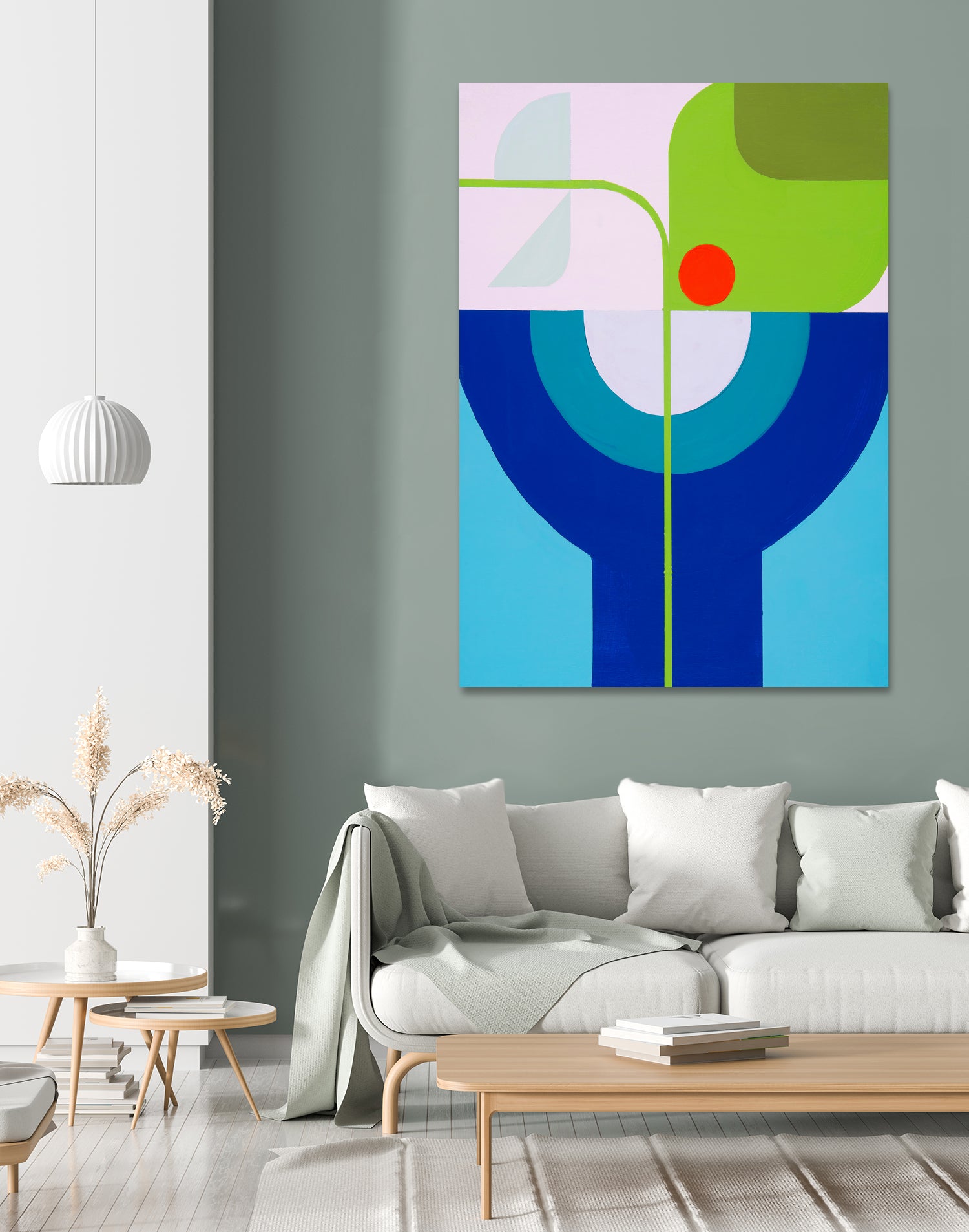 Running Towards the Sun 4 by Marion Griese on GIANT ART - green abstract