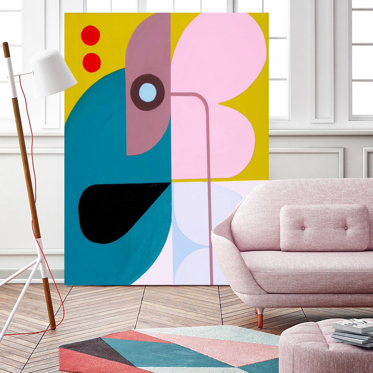 Running Towards the Sun 5 by Marion Griese on GIANT ART - pink abstract