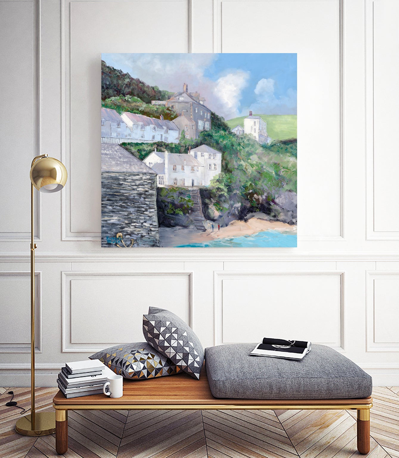 Port Isaac by Meredith Howse on GIANT ART - gray landscapes