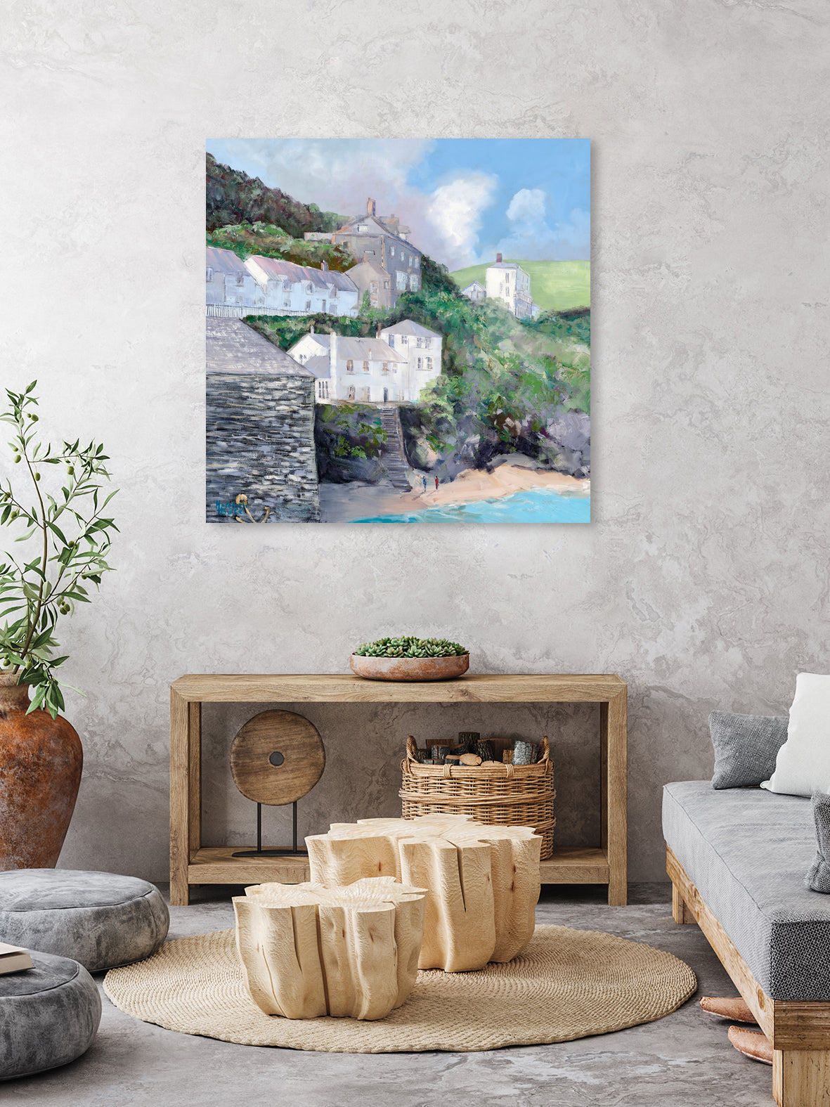 Port Isaac by Meredith Howse on GIANT ART - gray landscapes