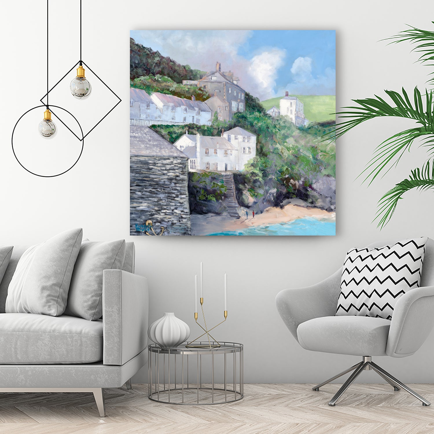 Port Isaac by Meredith Howse on GIANT ART - gray landscapes