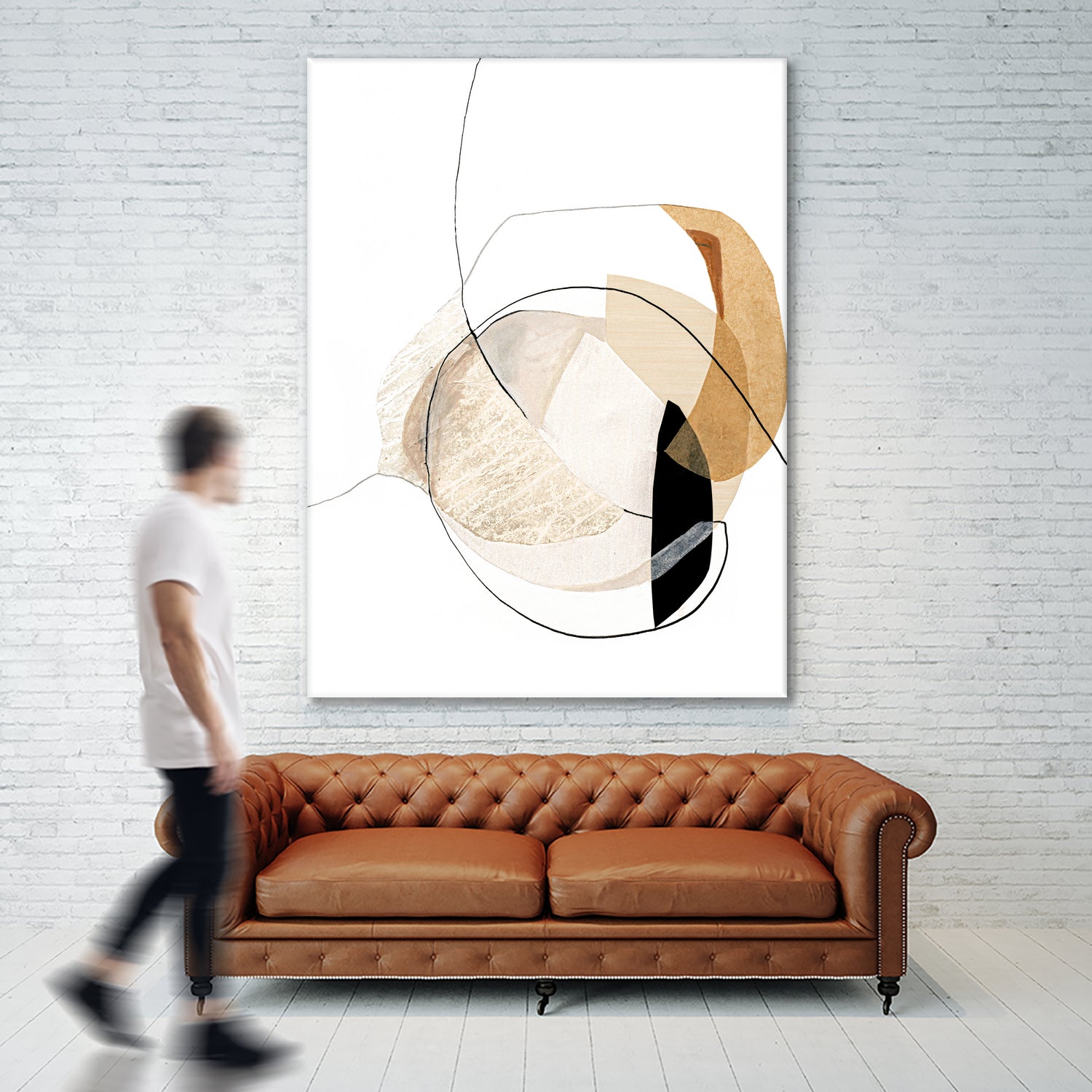 Graphical Shapes 4 by Design Fabrikken on GIANT ART - black abstract