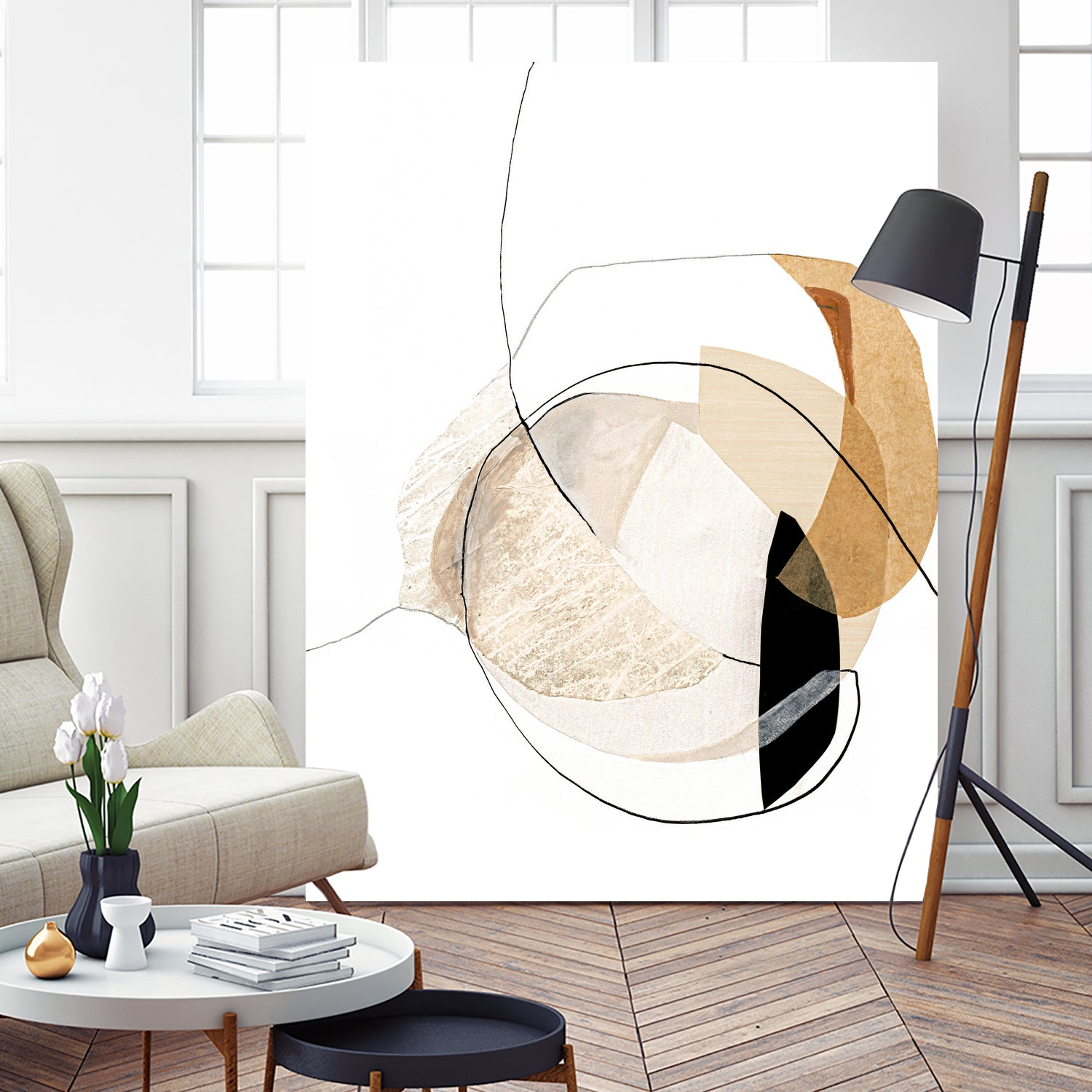 Graphical Shapes 4 by Design Fabrikken on GIANT ART - black abstract