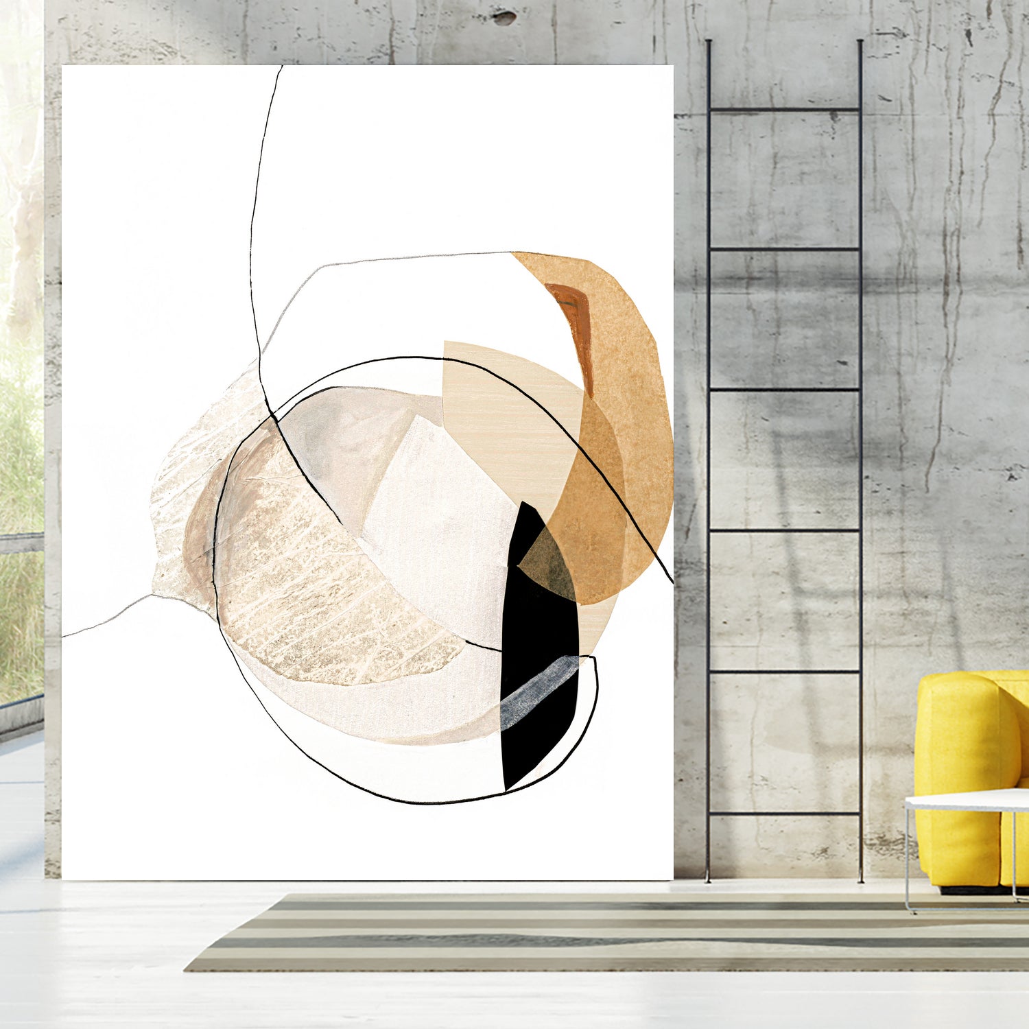 Graphical Shapes 4 by Design Fabrikken on GIANT ART - black abstract