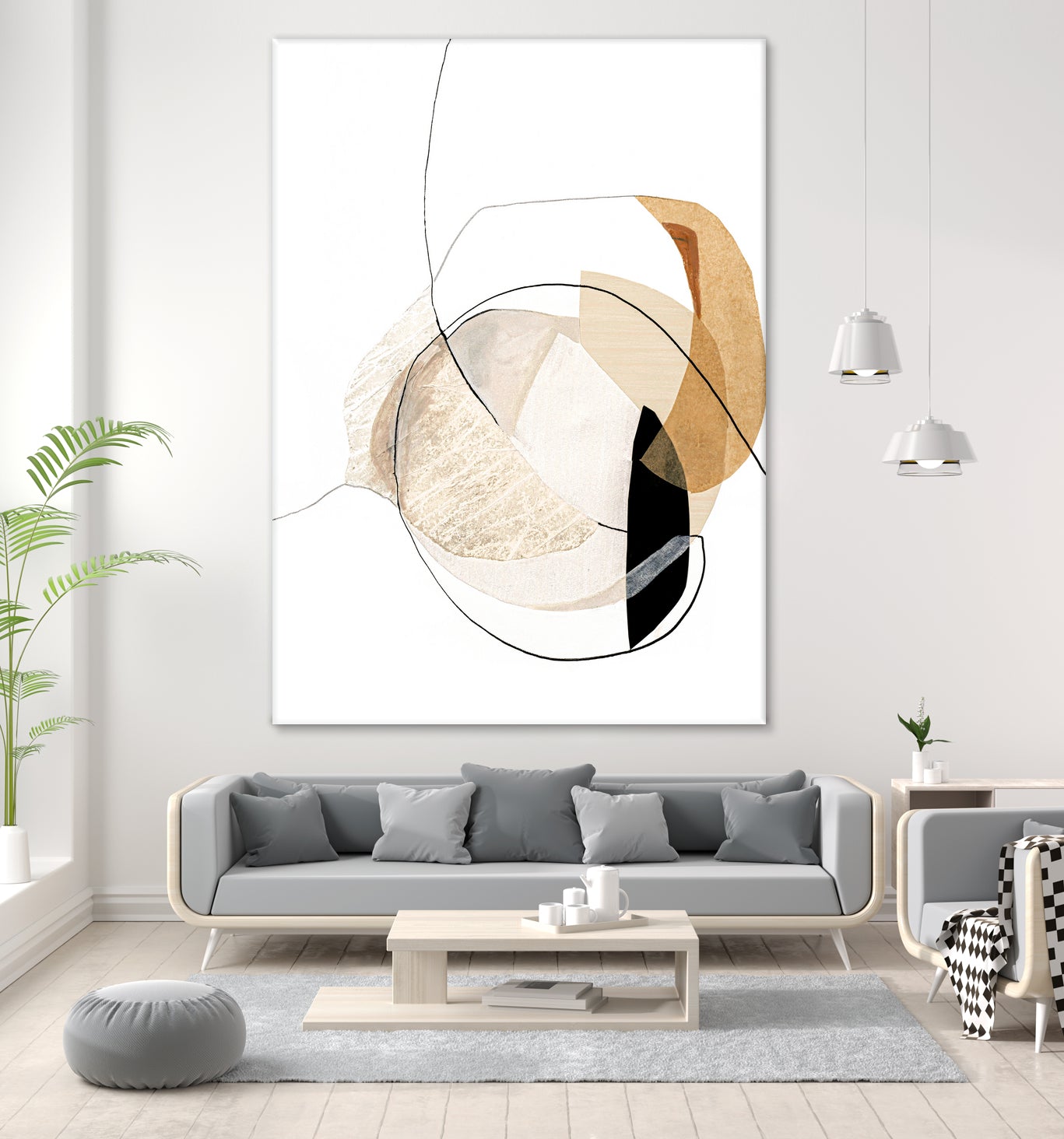 Graphical Shapes 4 by Design Fabrikken on GIANT ART - black abstract