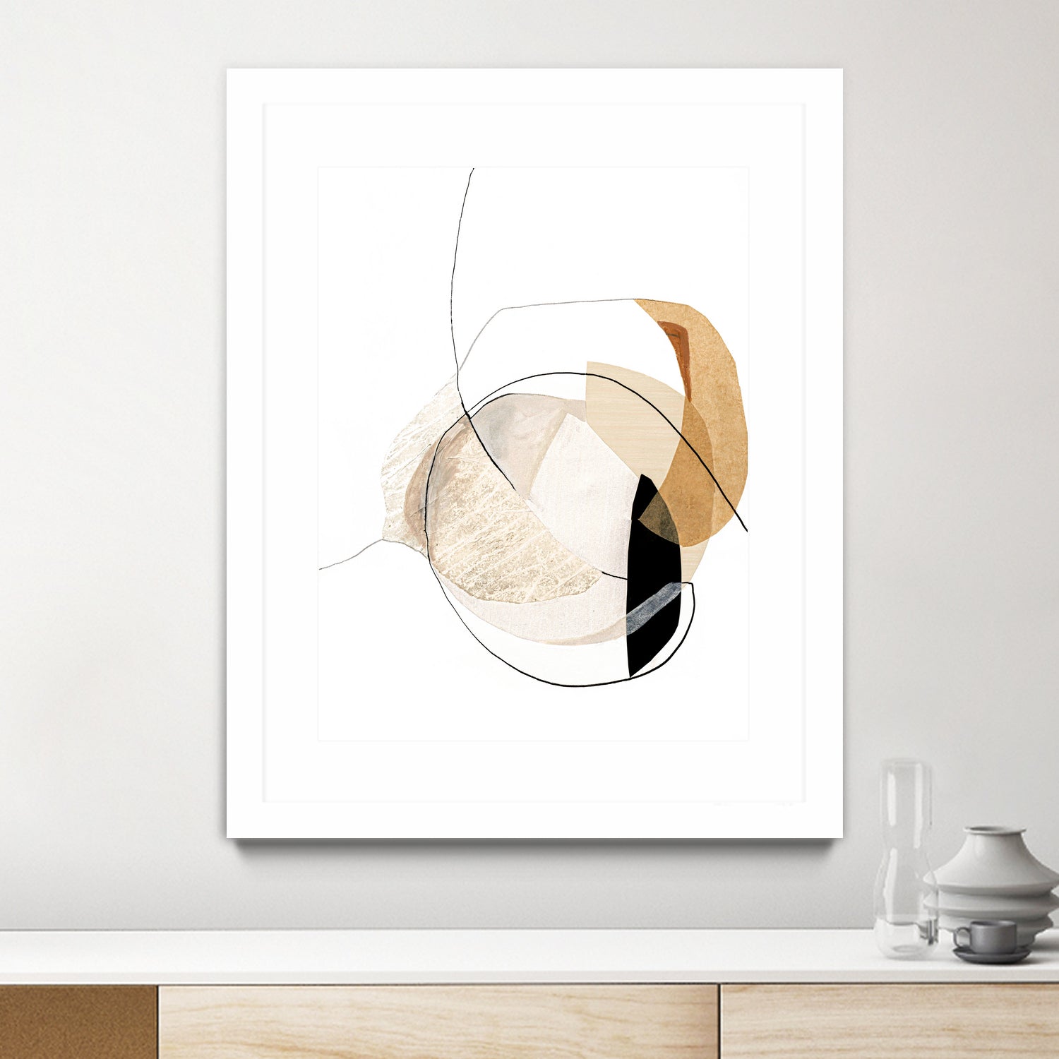 Graphical Shapes 4 by Design Fabrikken on GIANT ART - black abstract