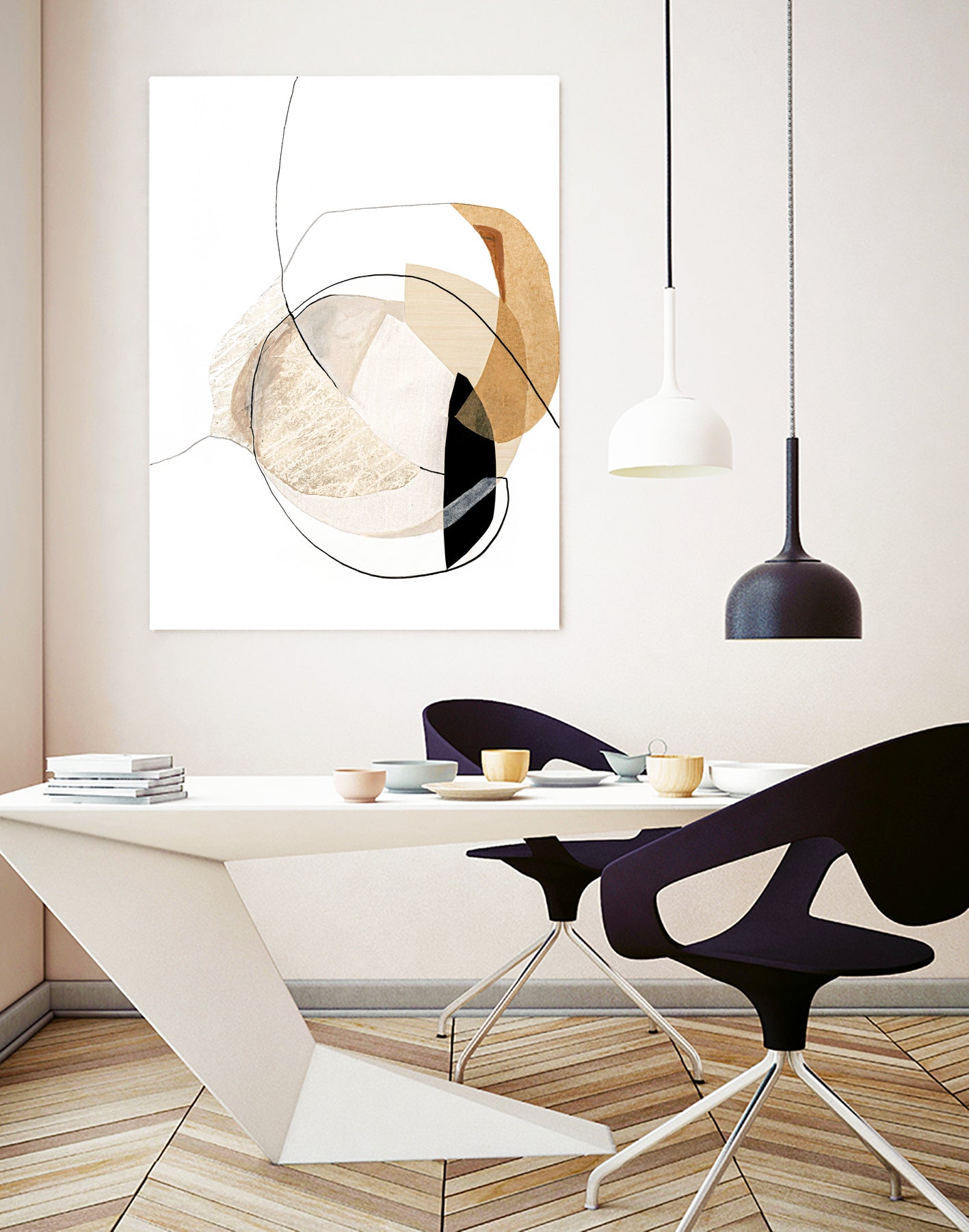 Graphical Shapes 4 by Design Fabrikken on GIANT ART - black abstract