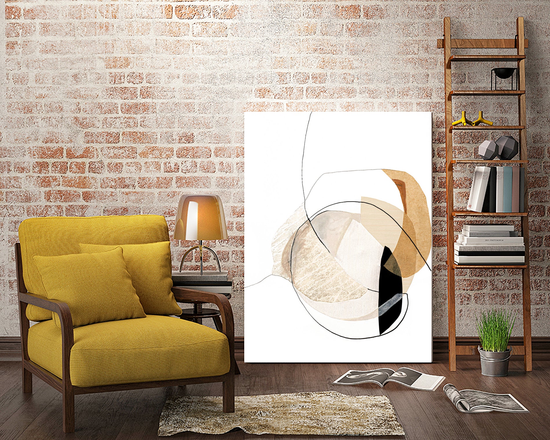 Graphical Shapes 4 by Design Fabrikken on GIANT ART - black abstract