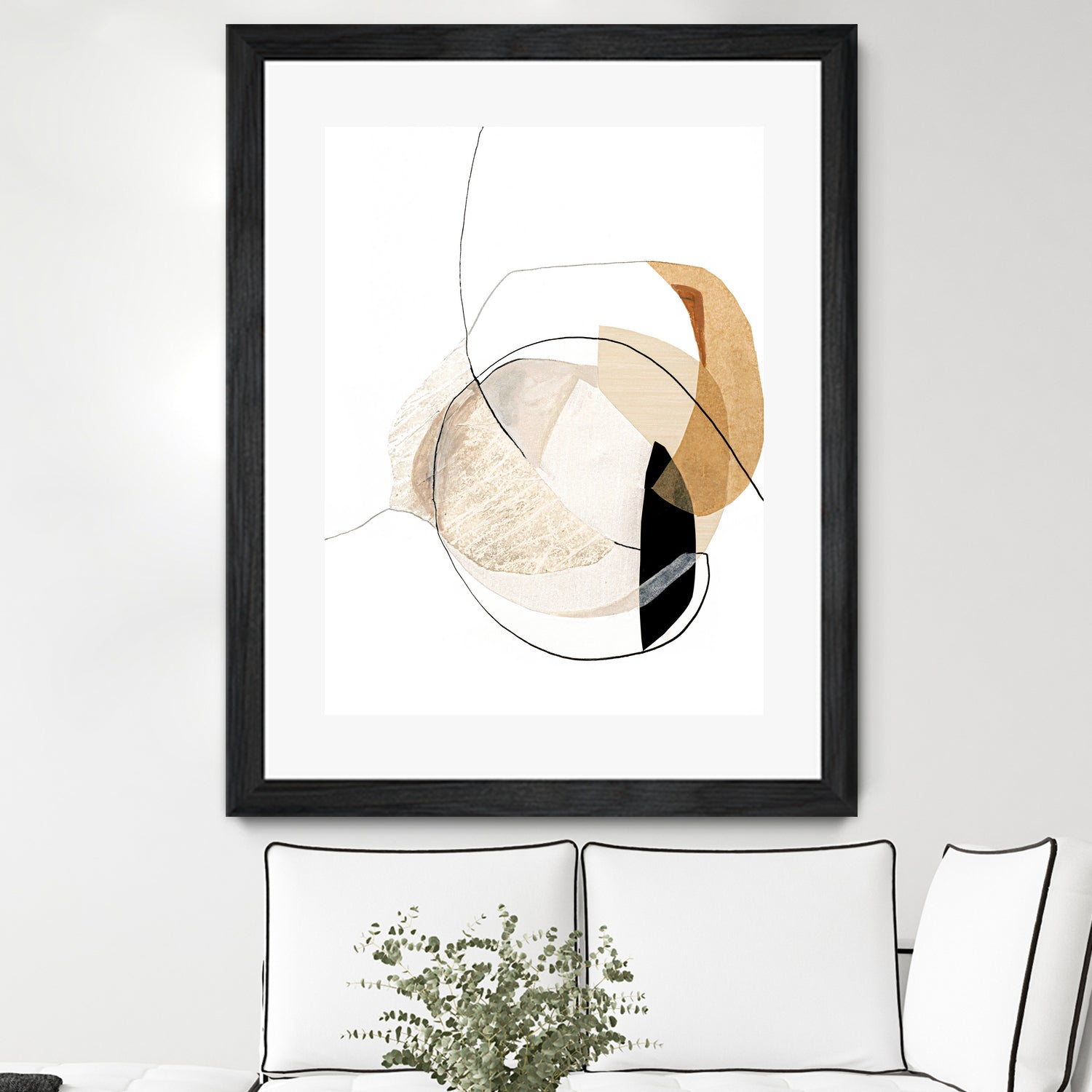 Graphical Shapes 4 by Design Fabrikken on GIANT ART - black abstract