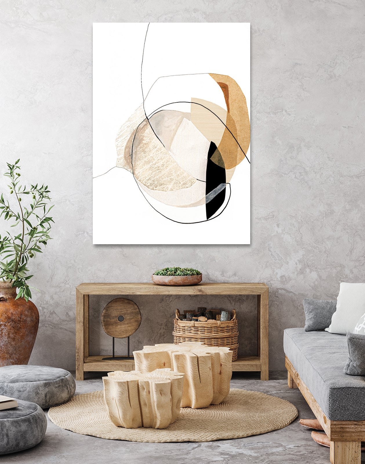 Graphical Shapes 4 by Design Fabrikken on GIANT ART - black abstract