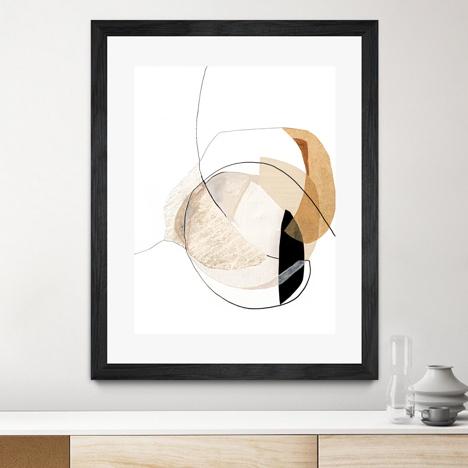 Graphical Shapes 4 by Design Fabrikken on GIANT ART - black abstract