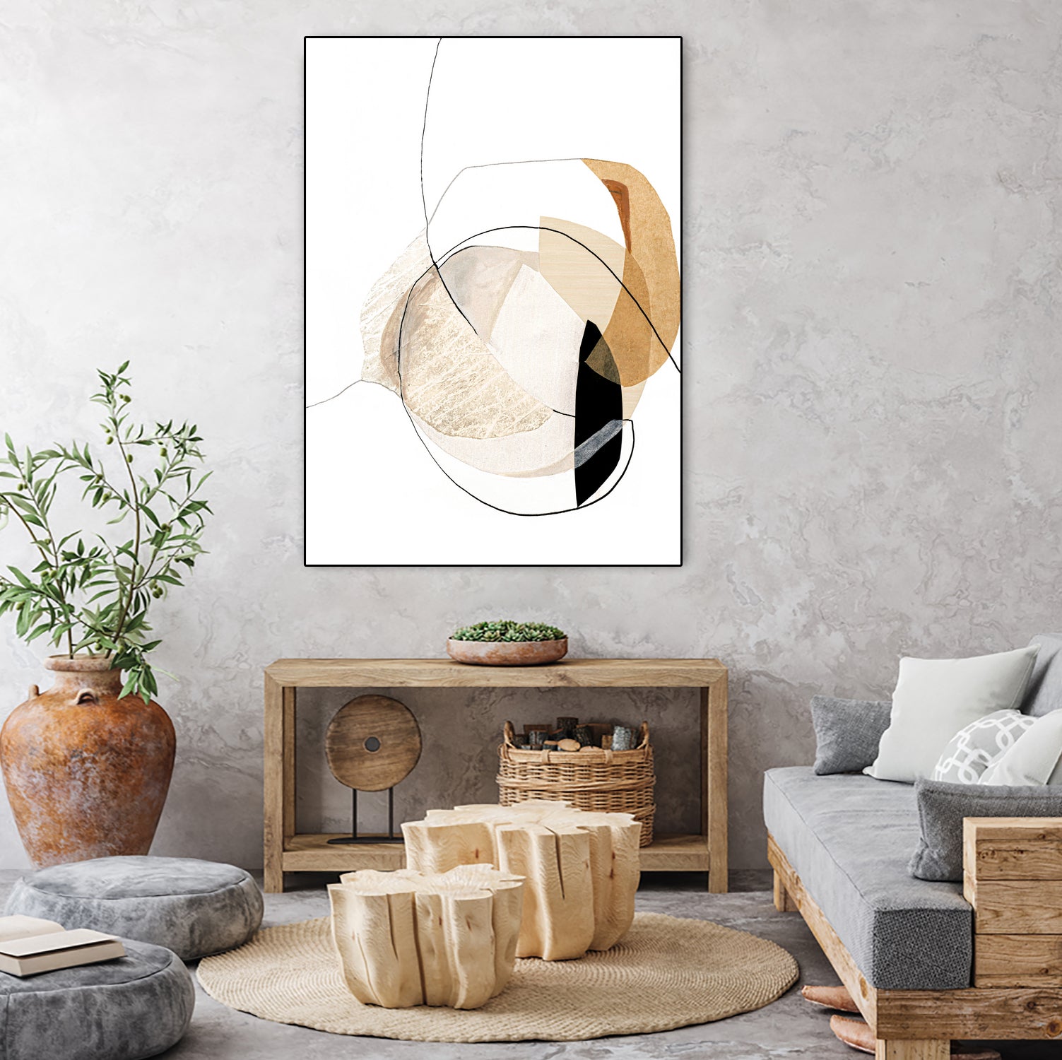 Graphical Shapes 4 by Design Fabrikken on GIANT ART - black abstract