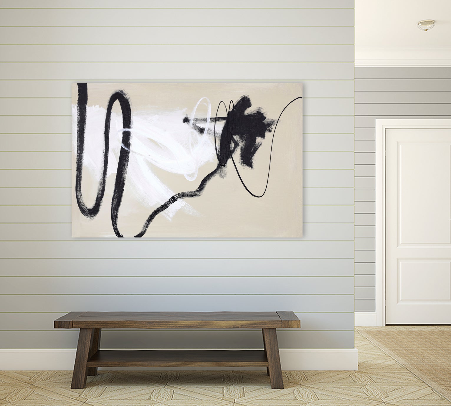 Less but Better by Design Fabrikken on GIANT ART - beige linear