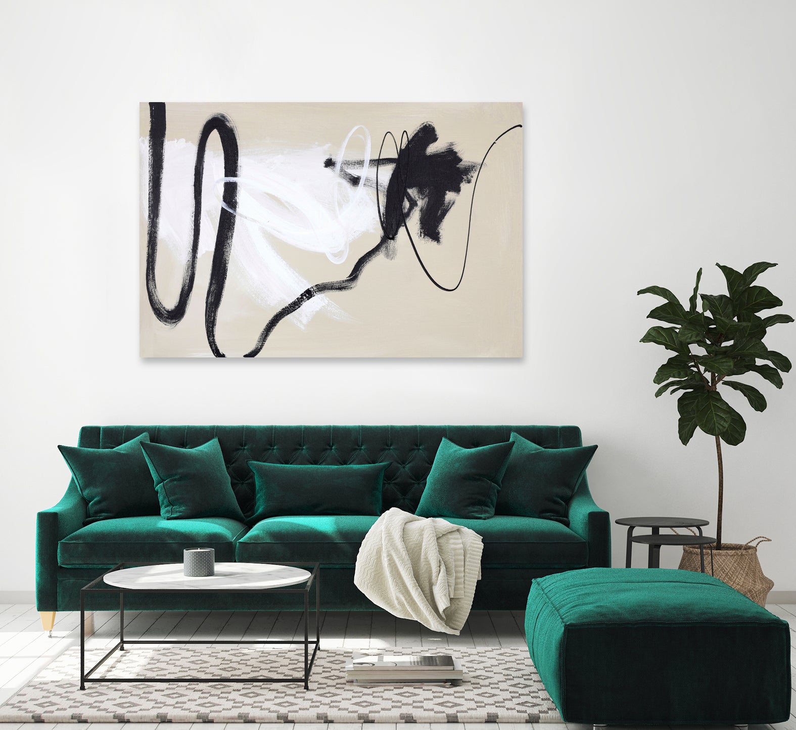 Less but Better by Design Fabrikken on GIANT ART - beige linear