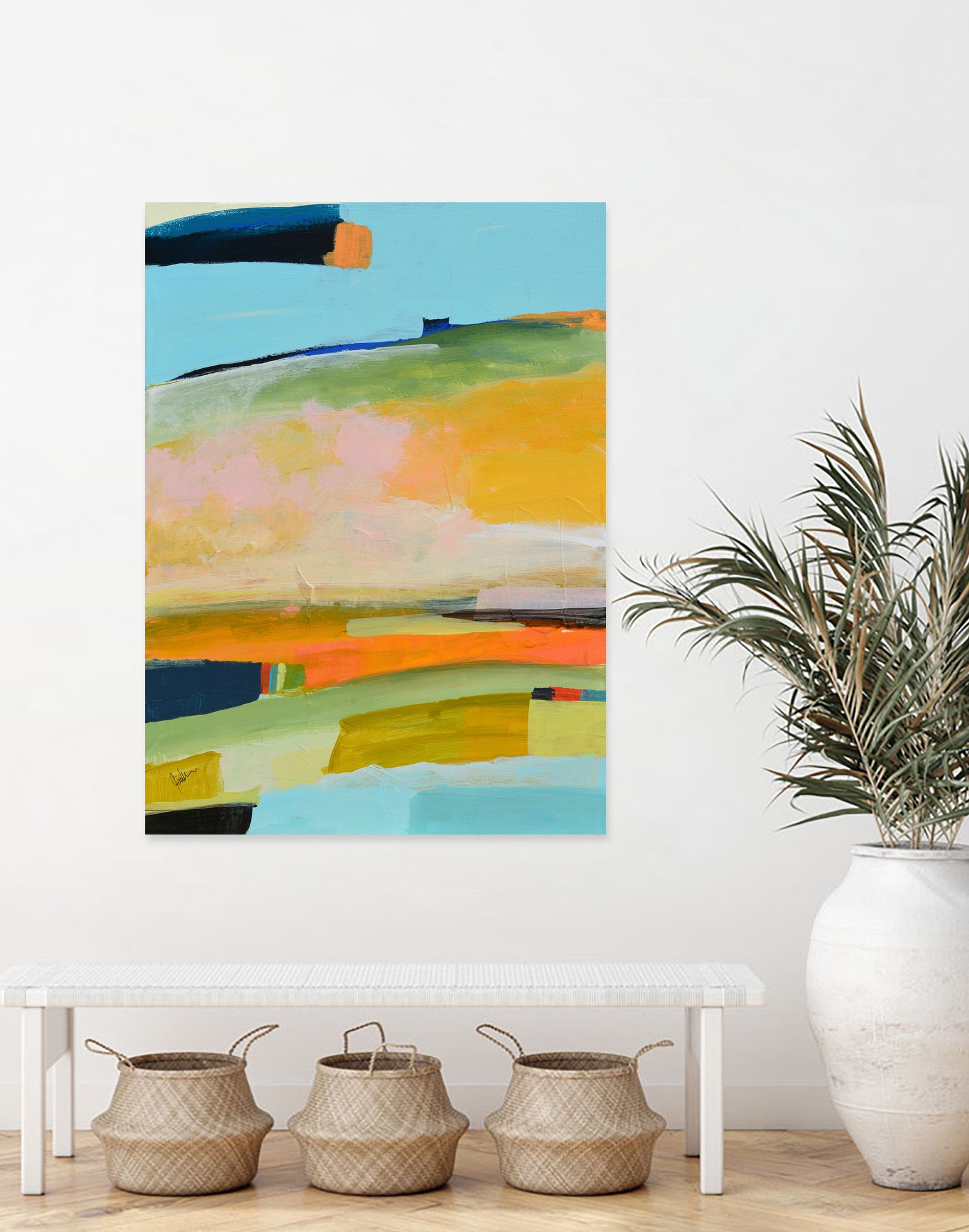 Colorfield No. 17 by Jan Weiss on GIANT ART - green landscapes