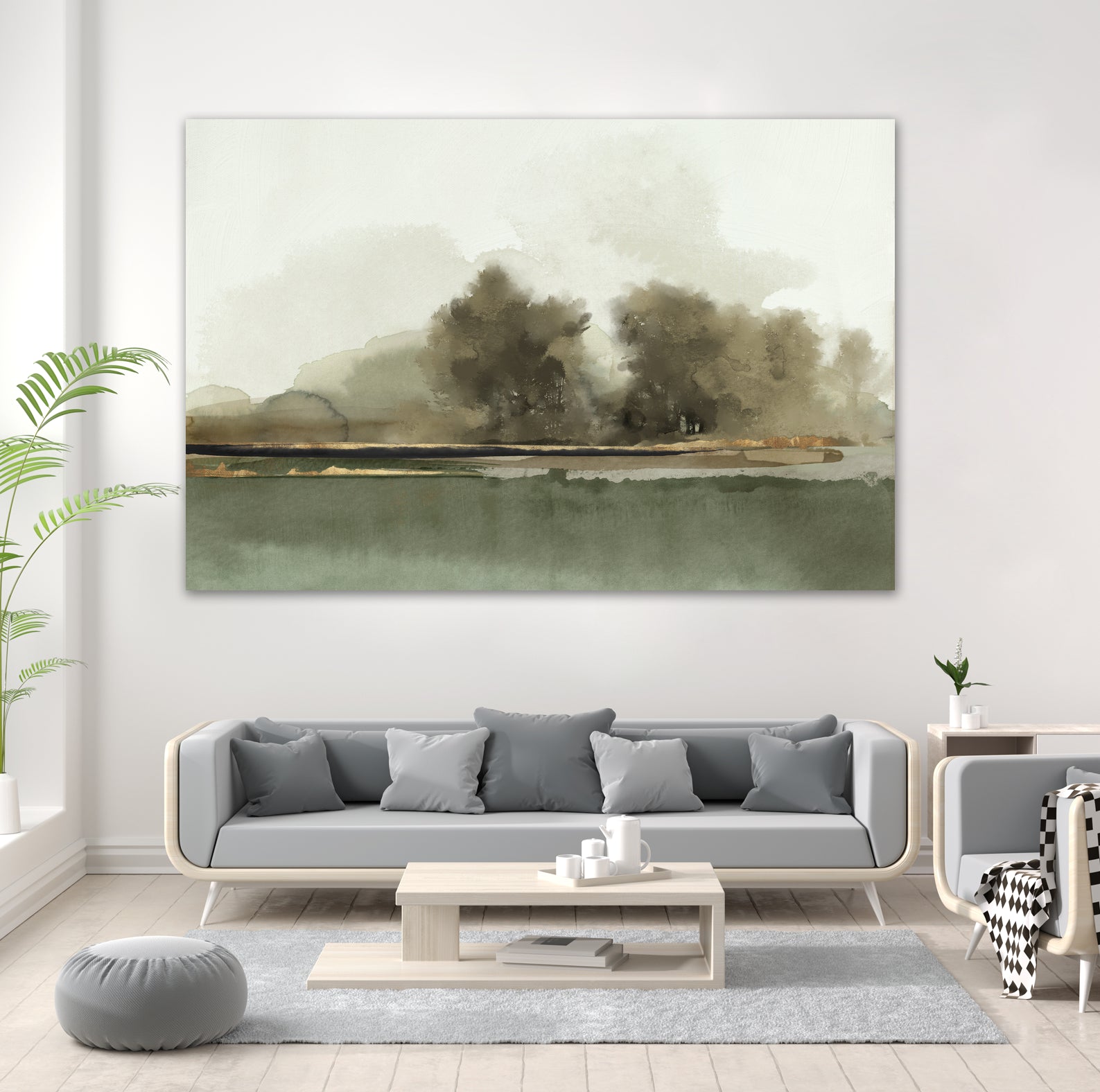 Forest Memories by Jacob Q on GIANT ART - gold landscape