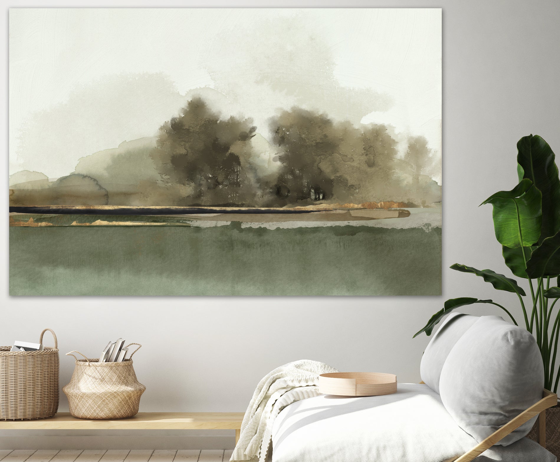 Forest Memories by Jacob Q on GIANT ART - gold landscape