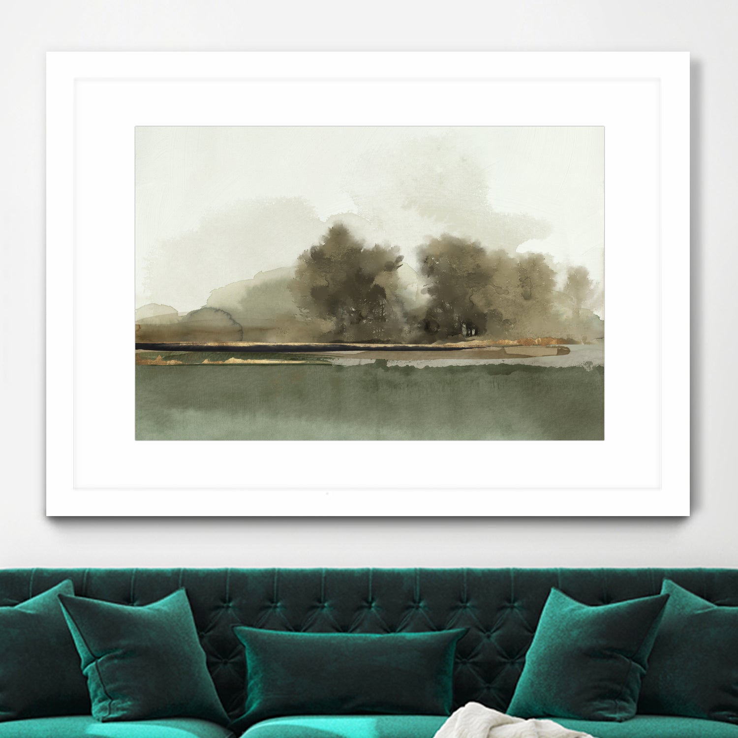 Forest Memories by Jacob Q on GIANT ART - gold landscape