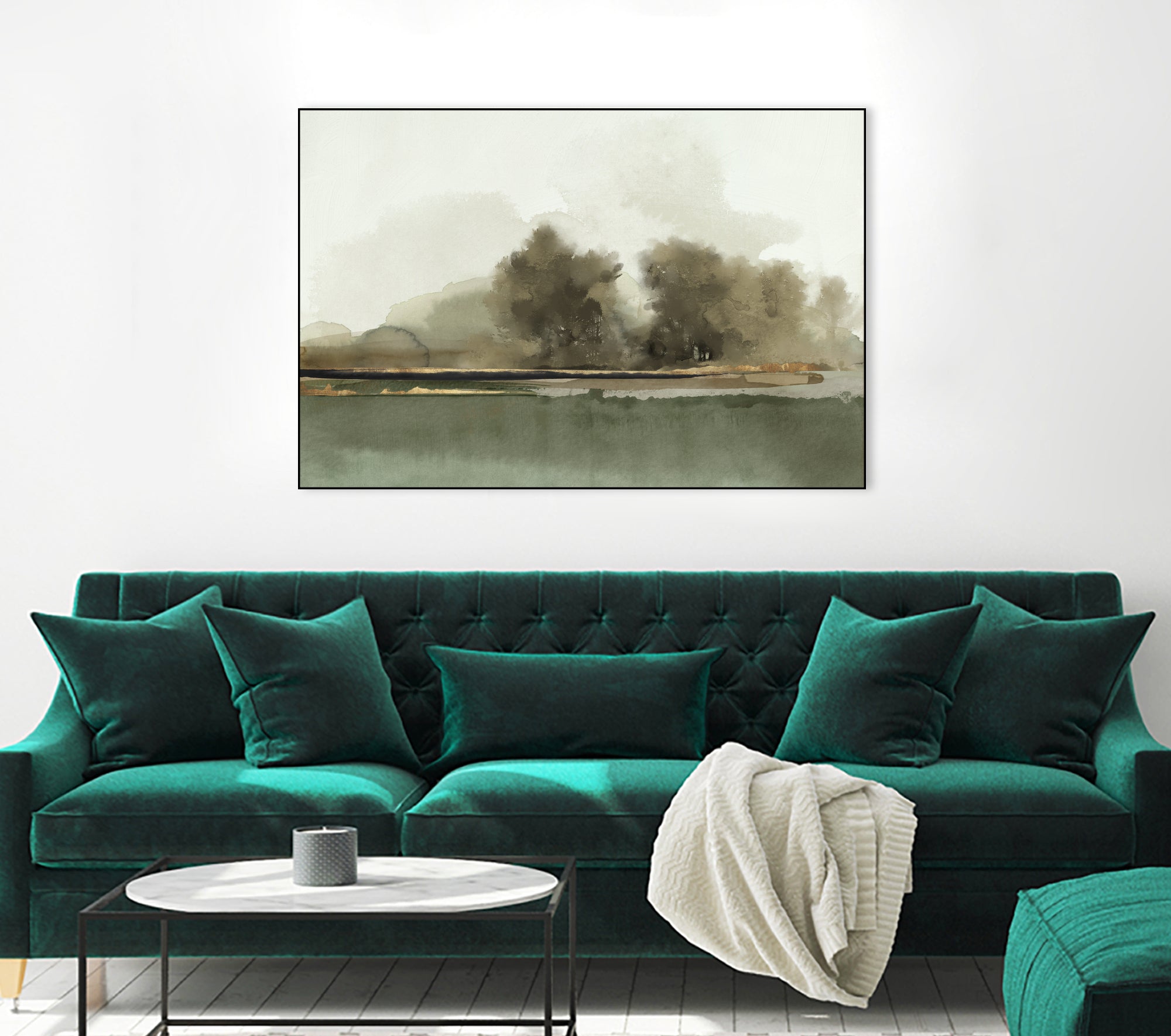 Forest Memories by Jacob Q on GIANT ART - gold landscape