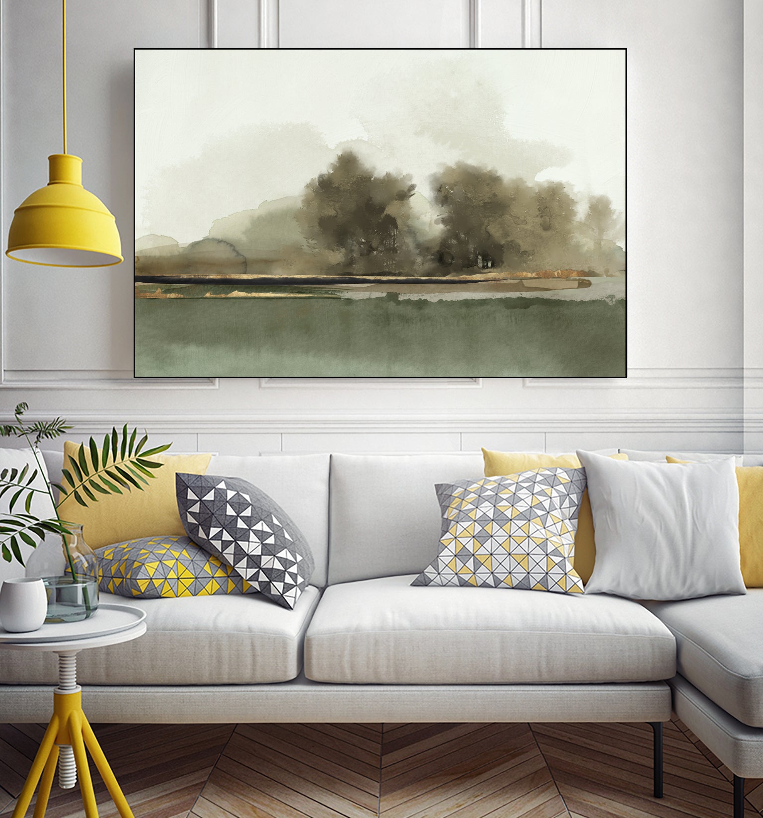 Forest Memories by Jacob Q on GIANT ART - gold landscape