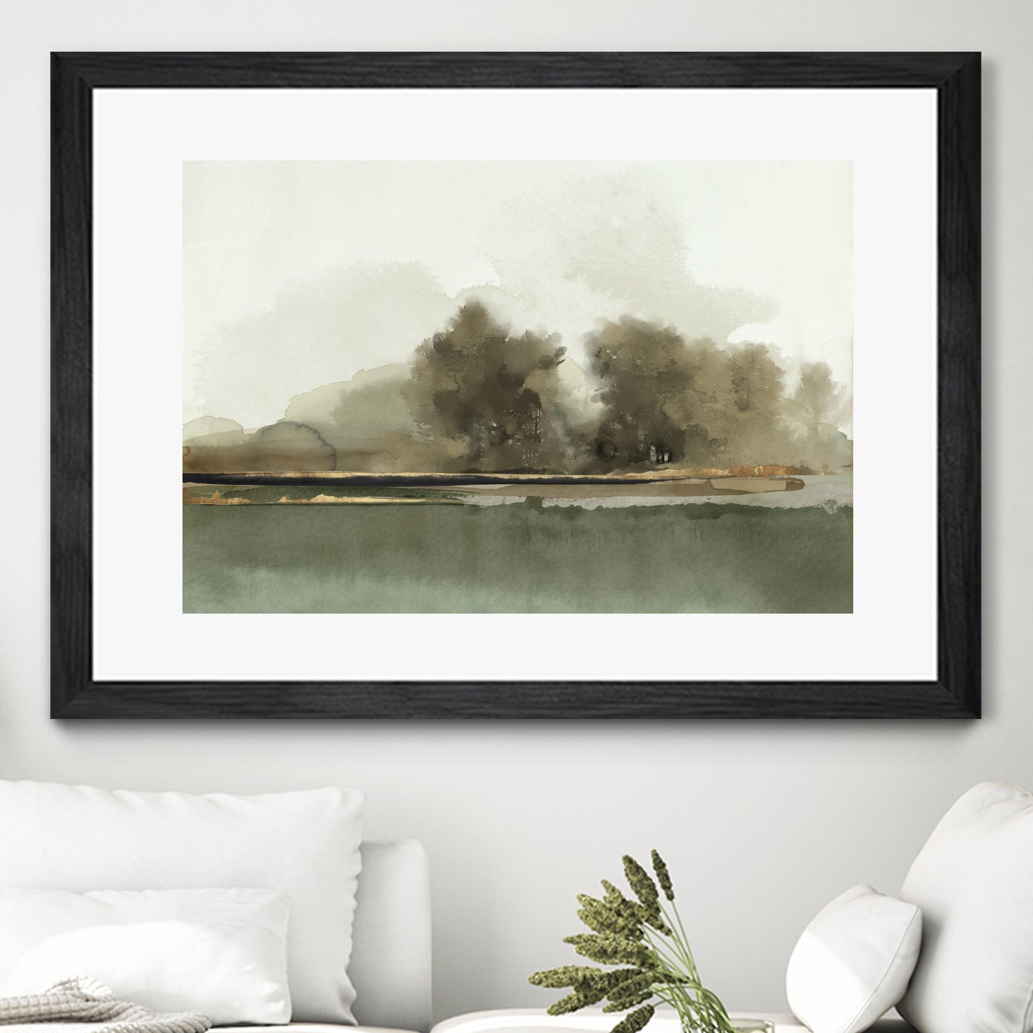 Forest Memories by Jacob Q on GIANT ART - gold landscape