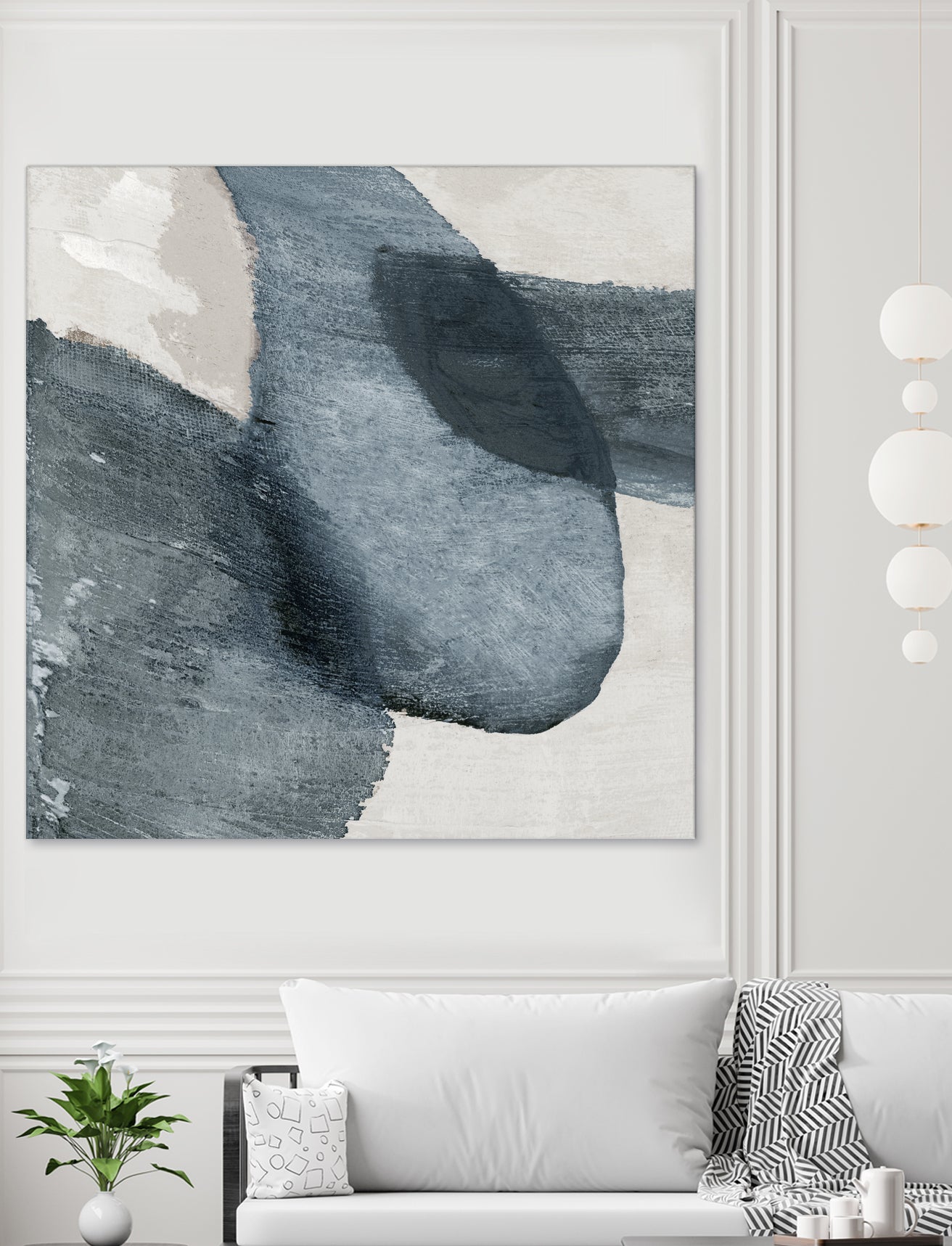 Blue Reverie II by Jacob Q on GIANT ART - blue shapes cloud dancer