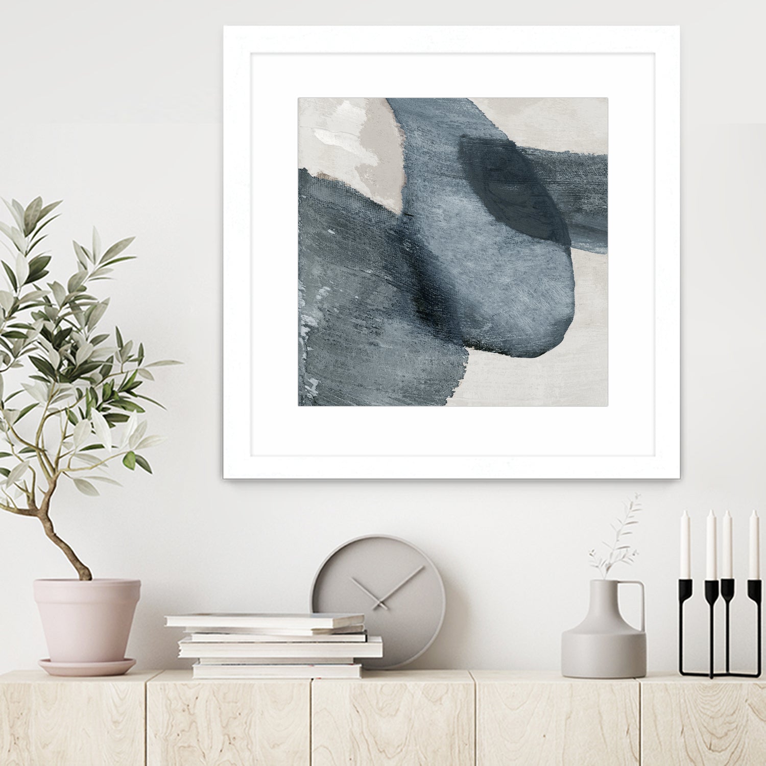 Blue Reverie II by Jacob Q on GIANT ART - blue shapes cloud dancer