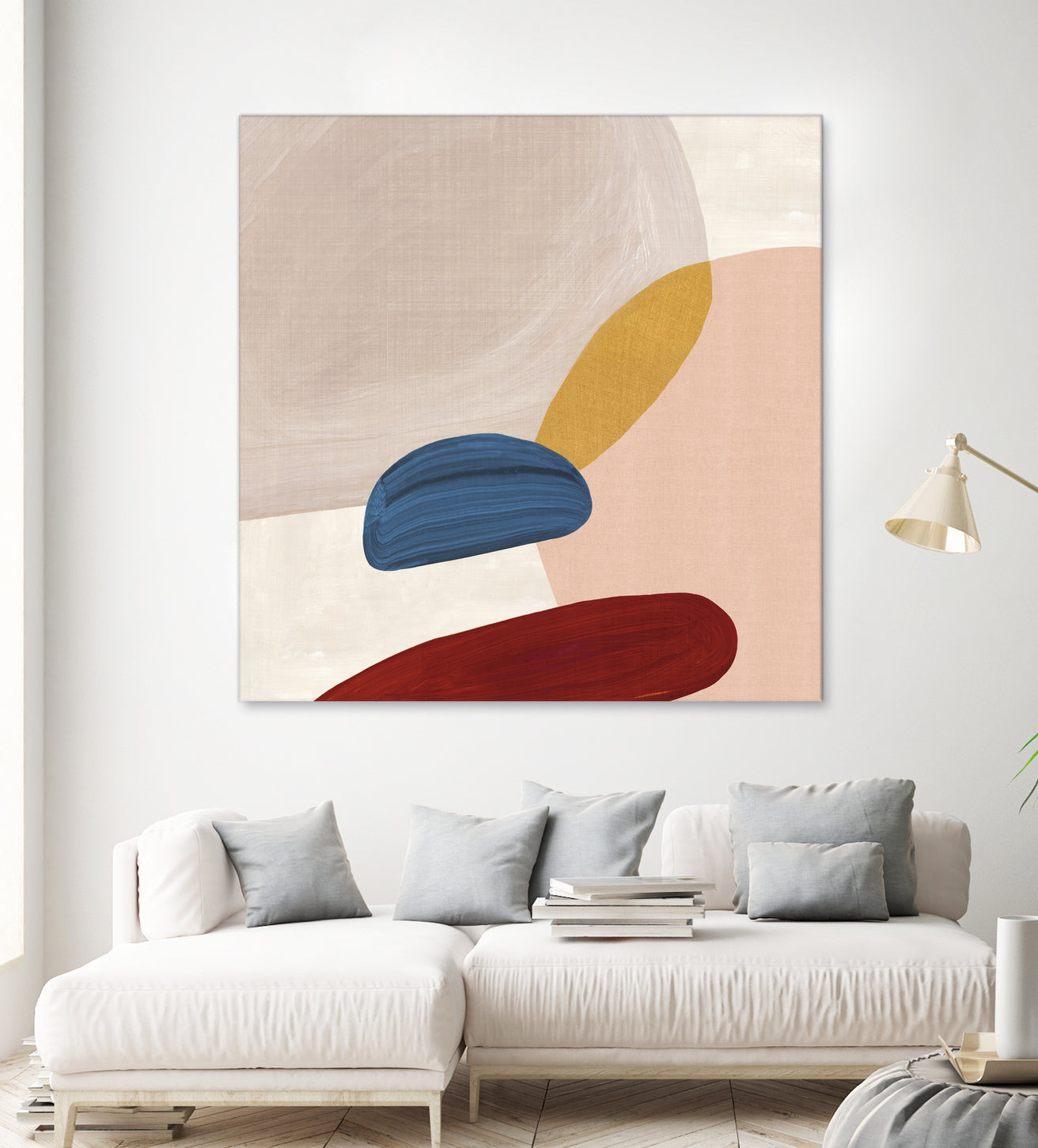 Pink Pebbles II by Eva Watts on GIANT ART - pink shapes