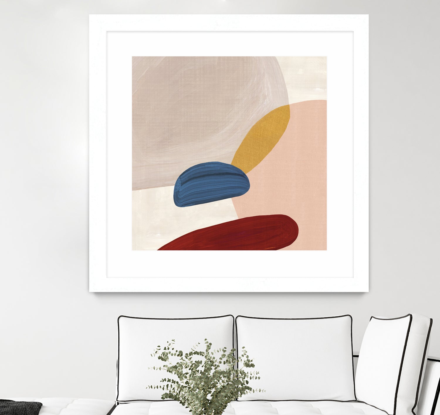 Pink Pebbles II by Eva Watts on GIANT ART - pink shapes