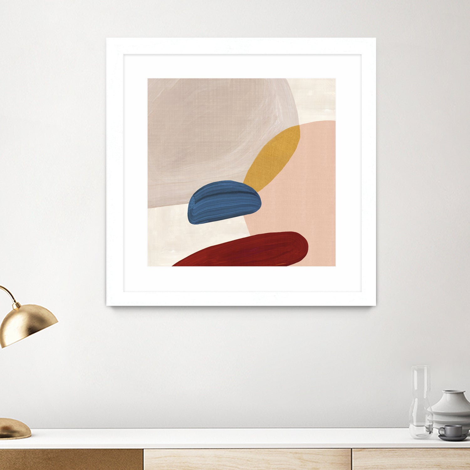 Pink Pebbles II by Eva Watts on GIANT ART - pink shapes