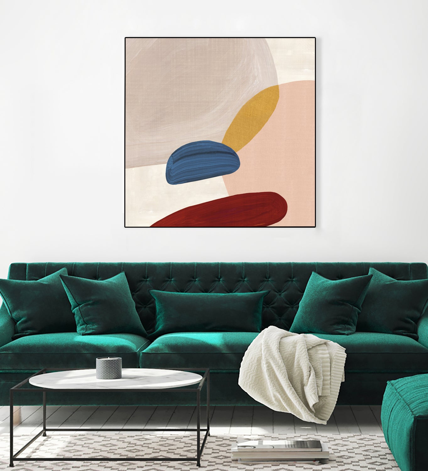 Pink Pebbles II by Eva Watts on GIANT ART - pink shapes