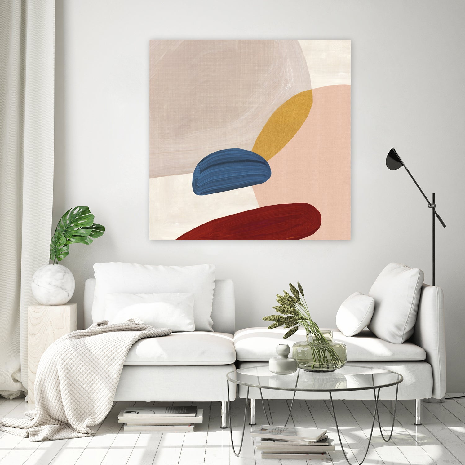 Pink Pebbles II by Eva Watts on GIANT ART - pink shapes