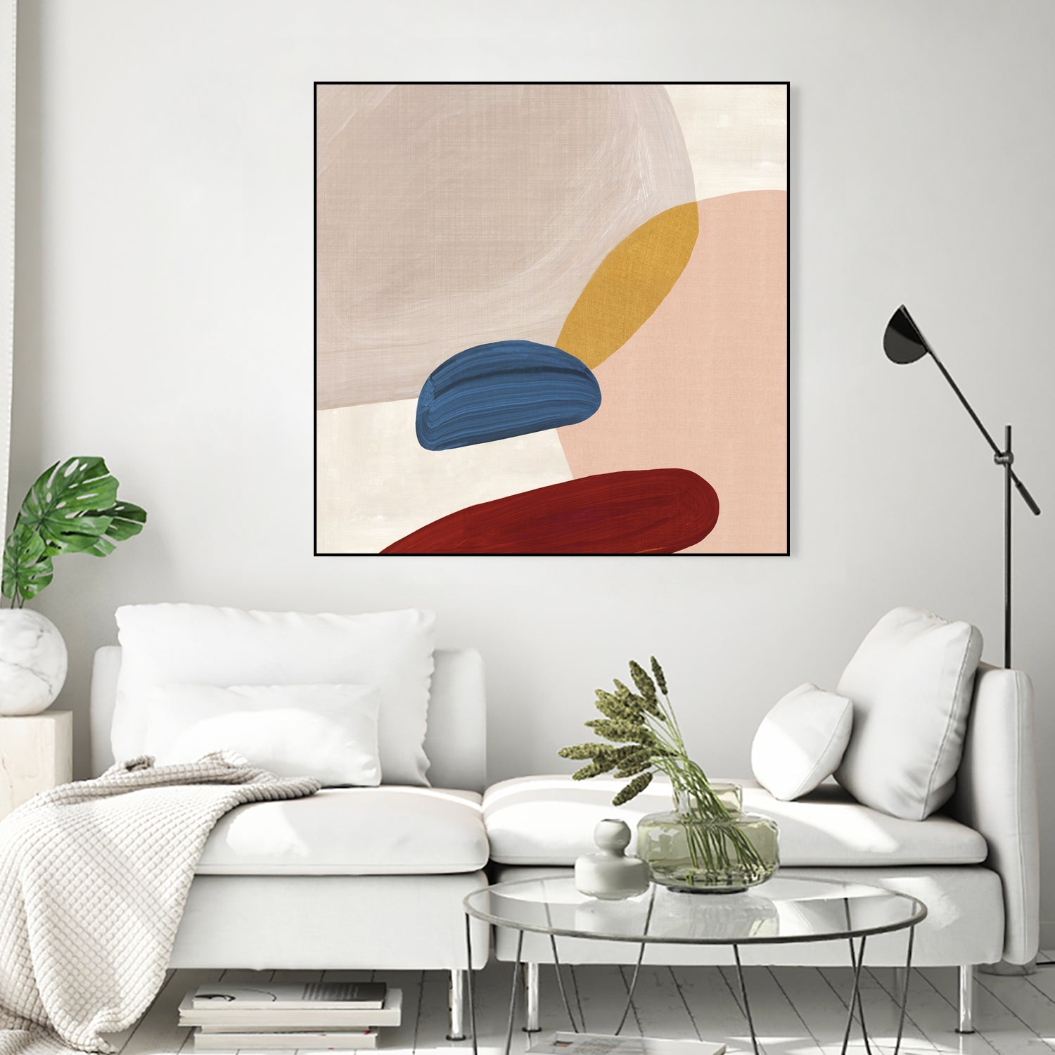 Pink Pebbles II by Eva Watts on GIANT ART - pink shapes