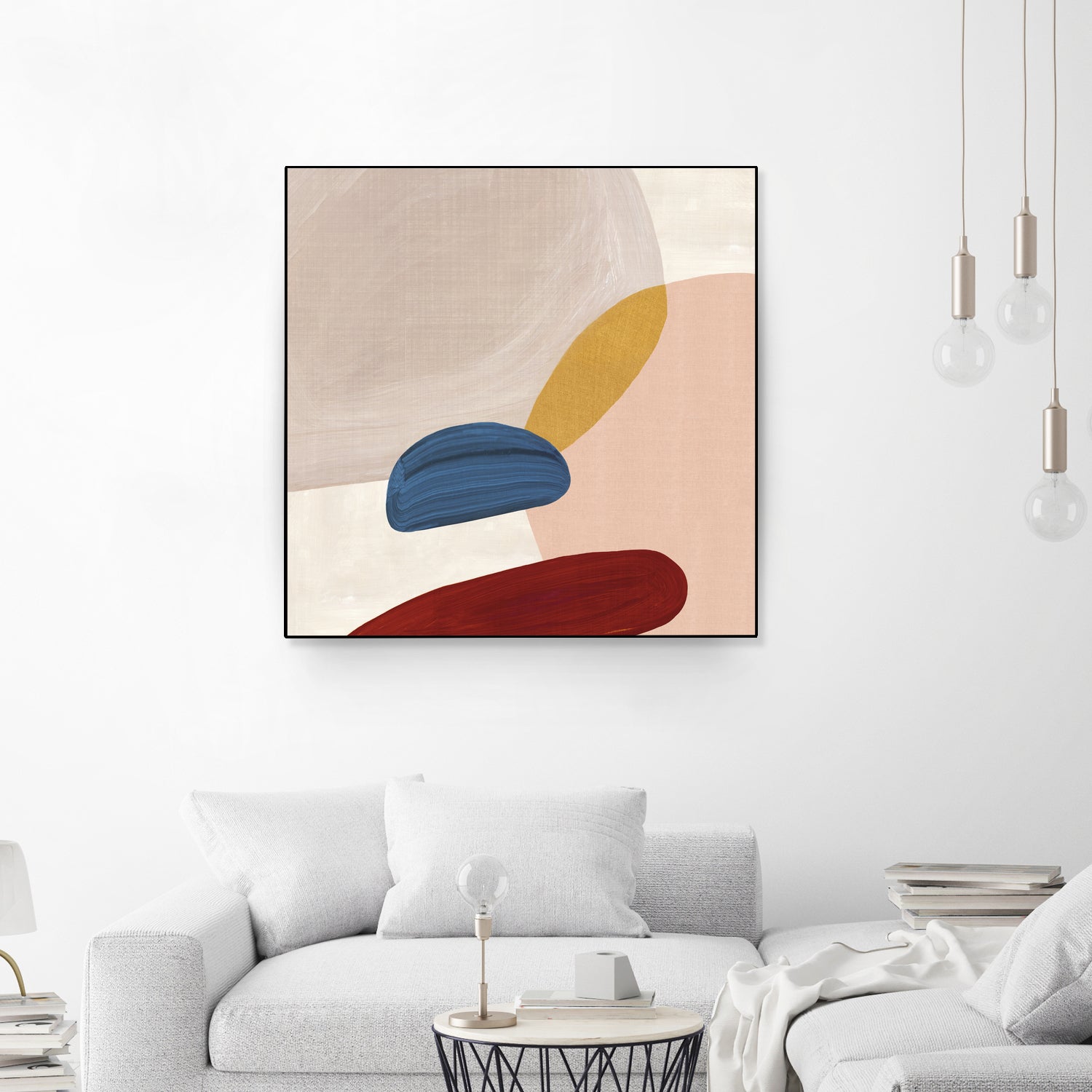 Pink Pebbles II by Eva Watts on GIANT ART - pink shapes