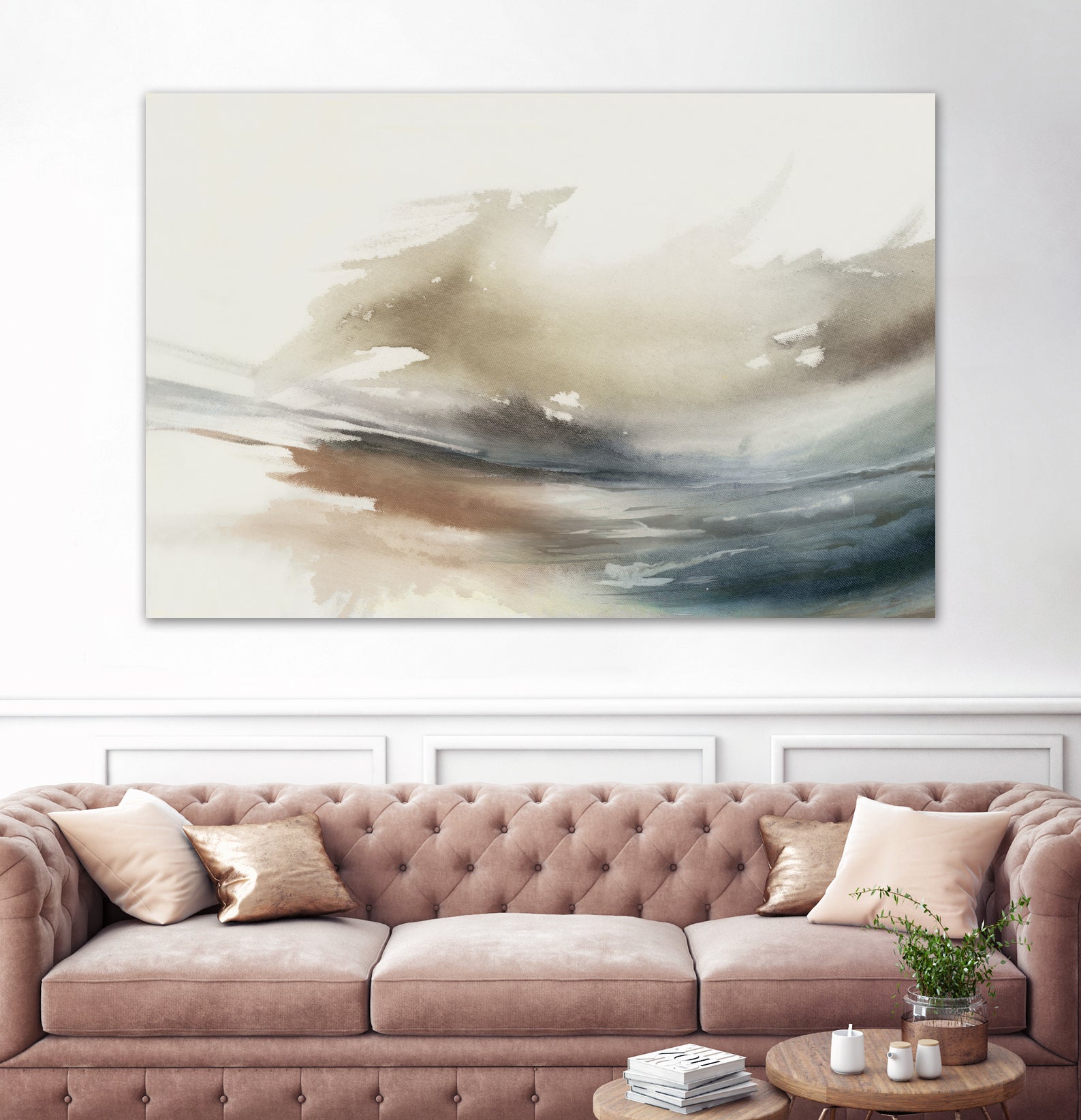 Gentle Abstractions by Pi Studio on GIANT ART - brown cloud dancer