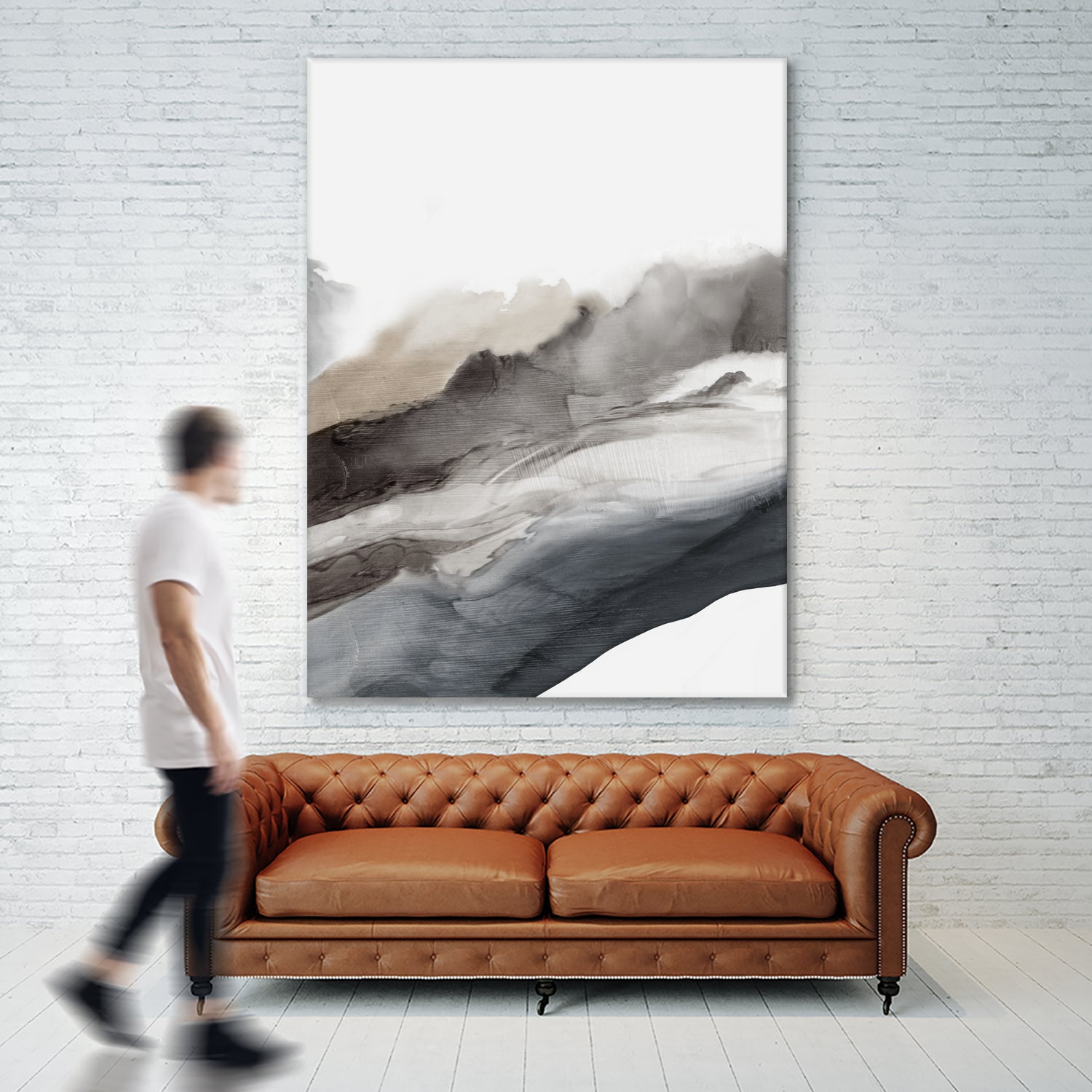 Serene Cascade II by PI Studio on GIANT ART - beige abstract