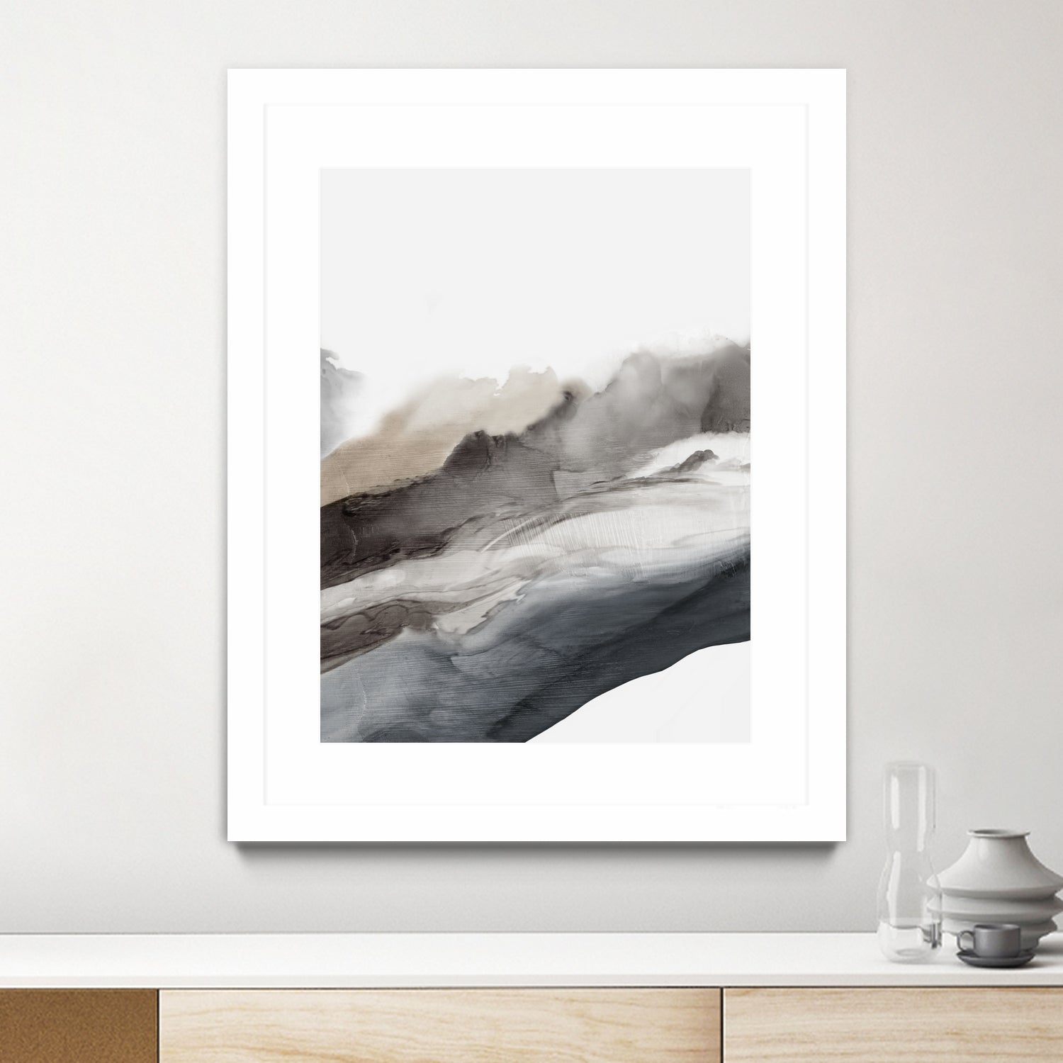 Serene Cascade II by PI Studio on GIANT ART - beige abstract