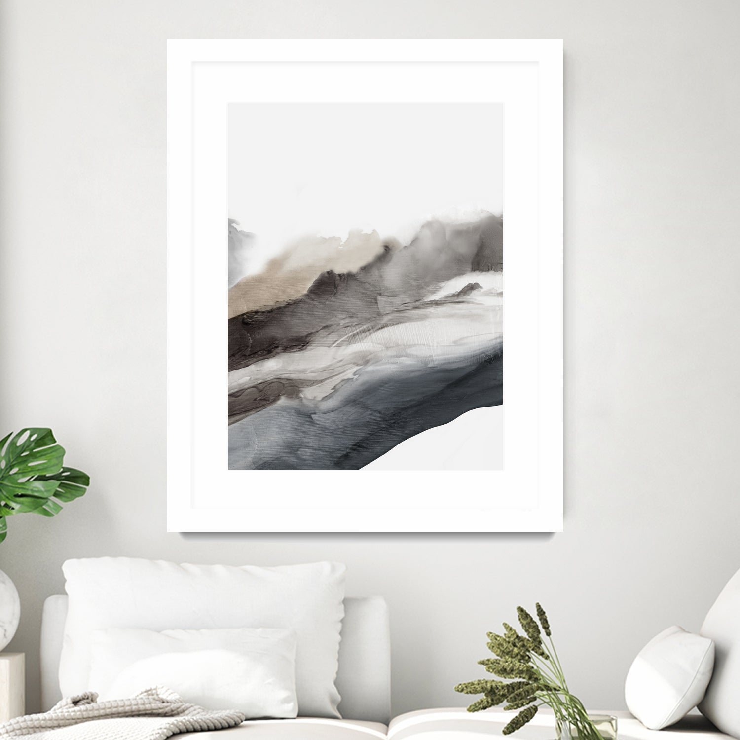 Serene Cascade II by PI Studio on GIANT ART - beige abstract