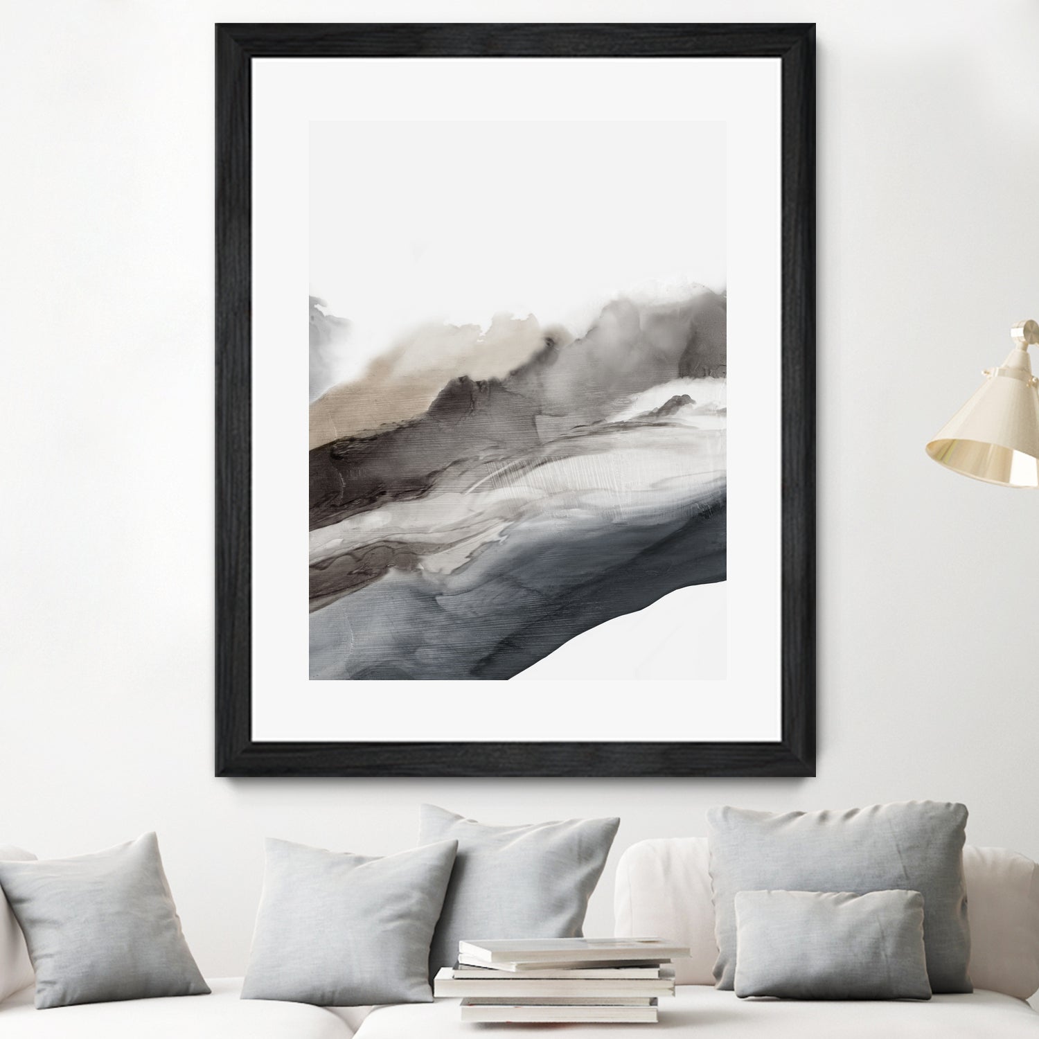 Serene Cascade II by PI Studio on GIANT ART - beige abstract