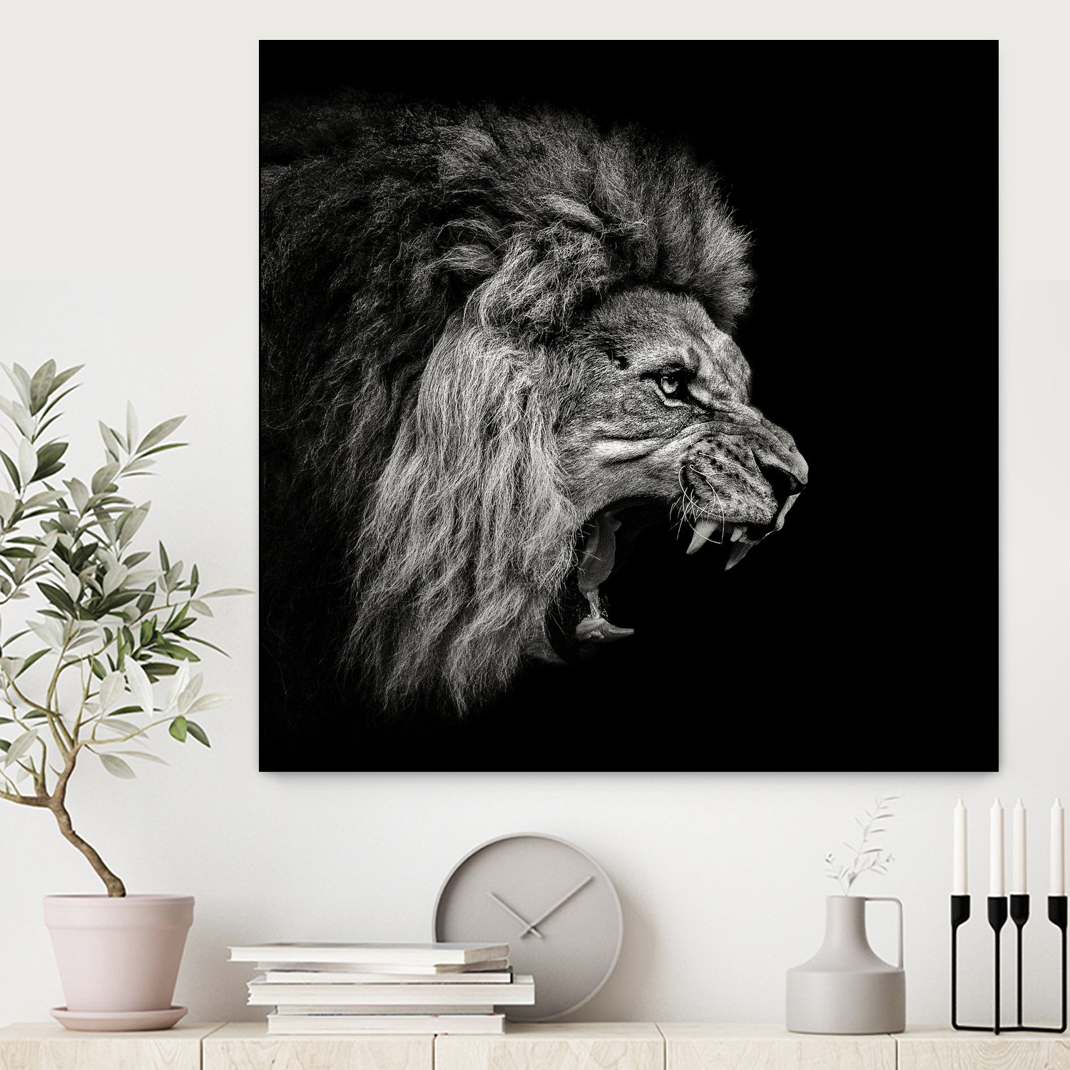 Roaring Lion #2 by Christian Meermann on GIANT ART - feline animal feline