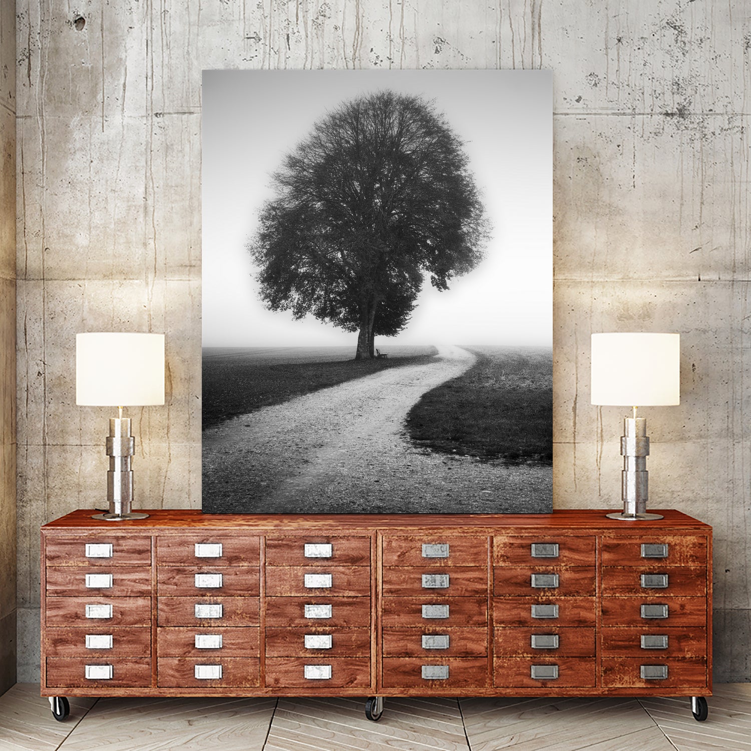 Poet by Alexej Schulz on GIANT ART - landscape lonely tree