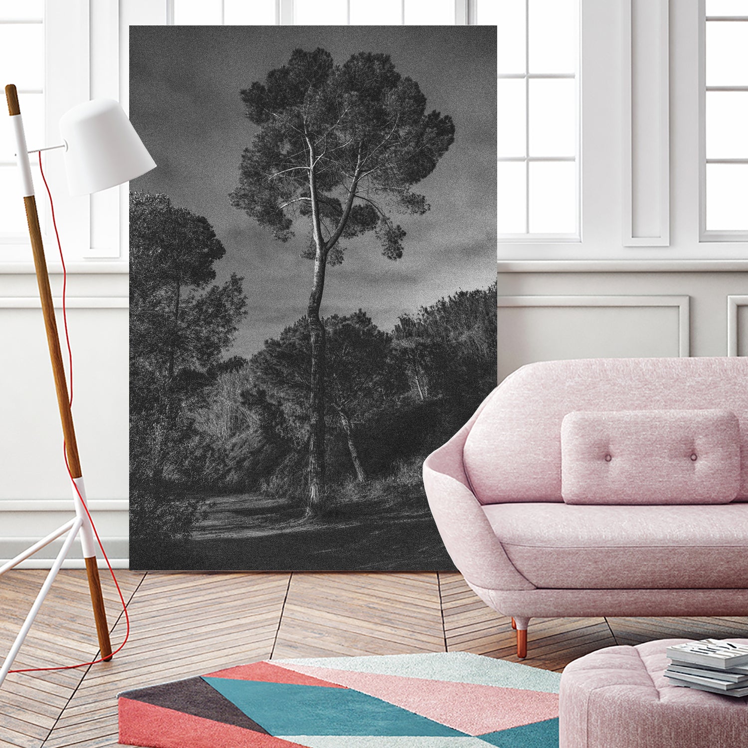 Arbores by Pepa on GIANT ART - black botanical framed canvas