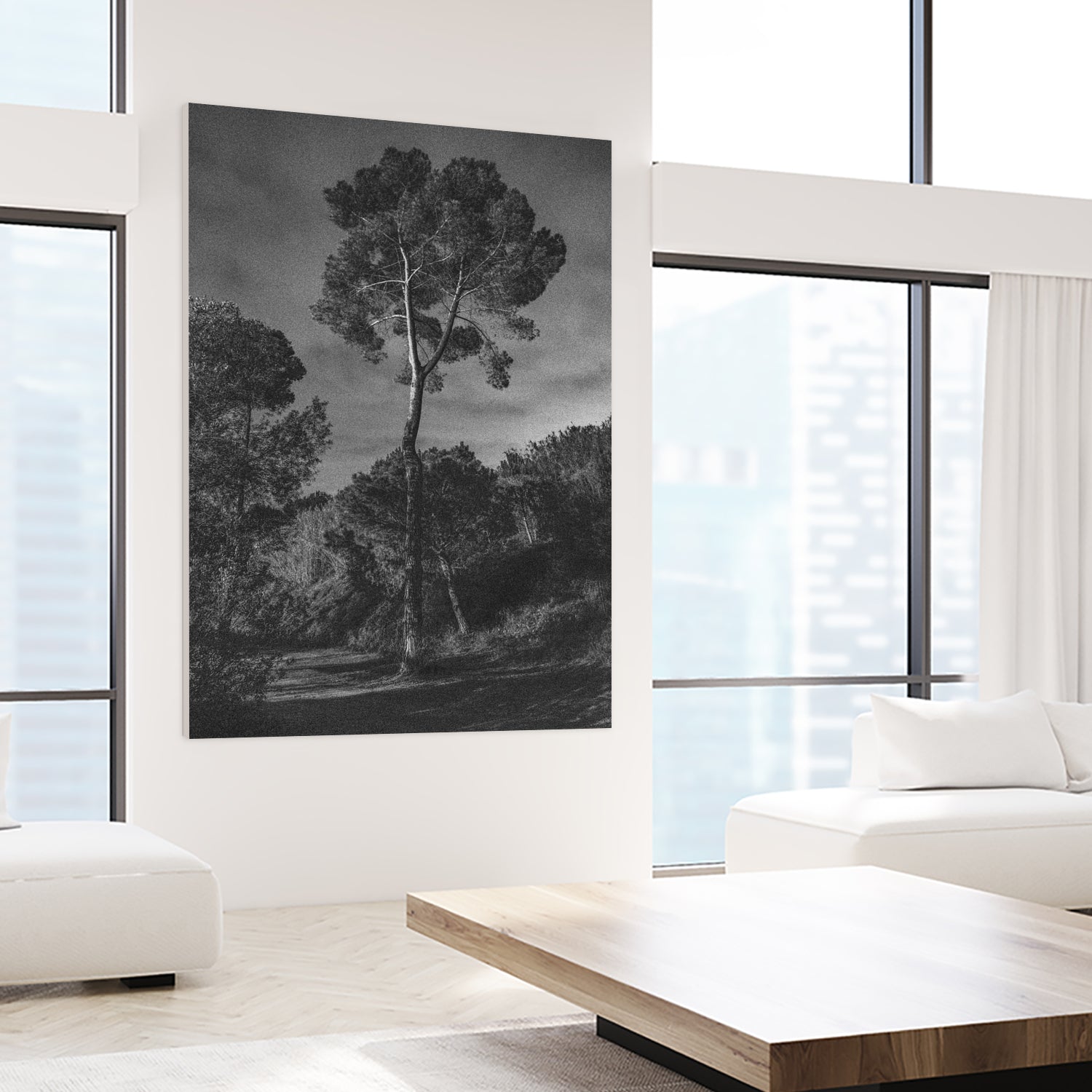 Arbores by Pepa on GIANT ART - black botanical framed canvas