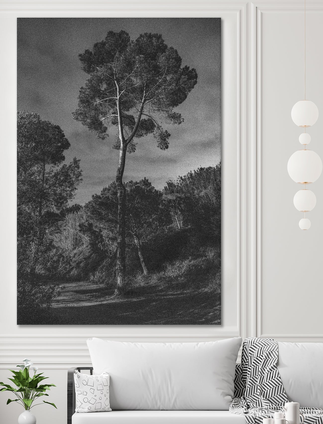 Arbores by Pepa on GIANT ART - black botanical framed canvas