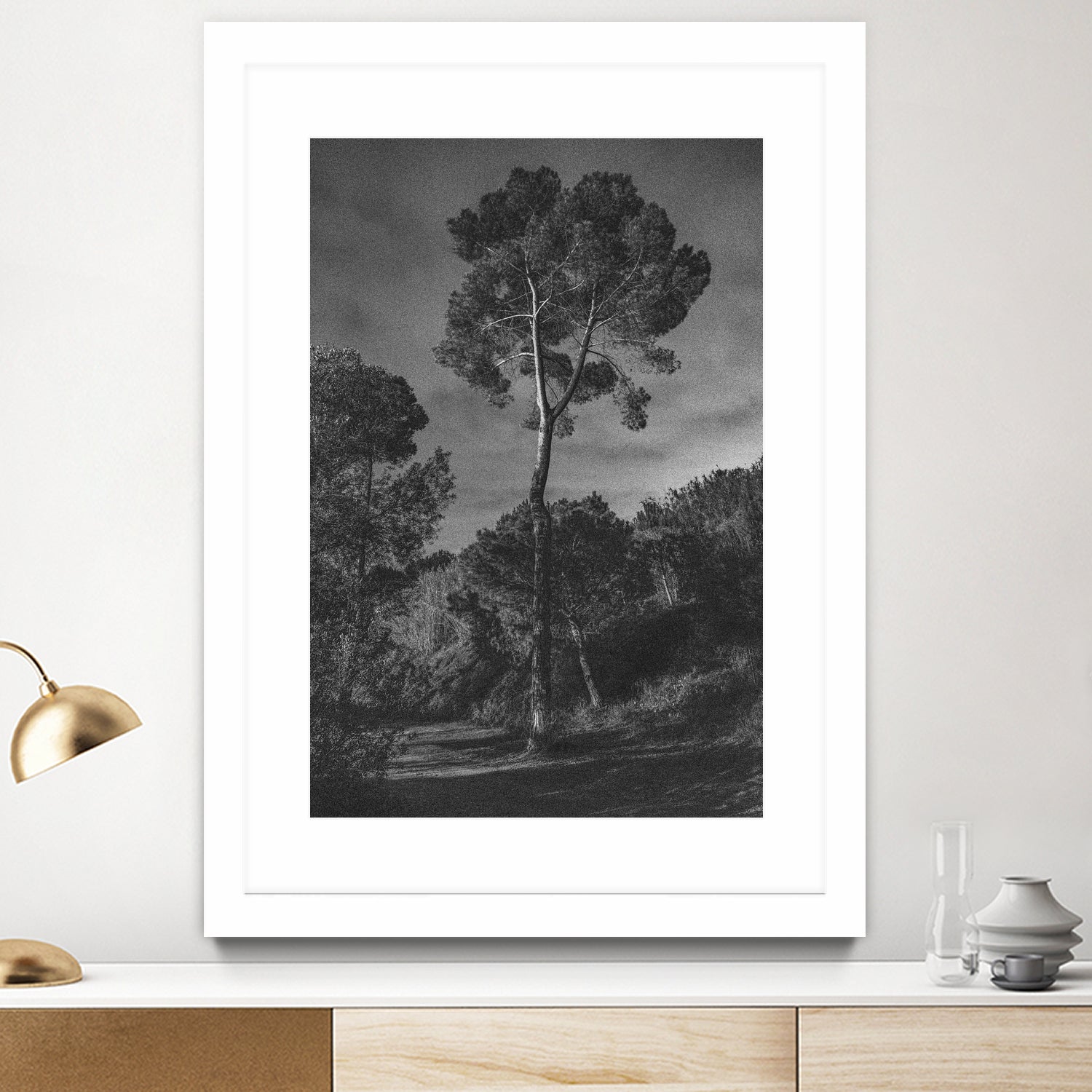 Arbores by Pepa on GIANT ART - black botanical framed canvas