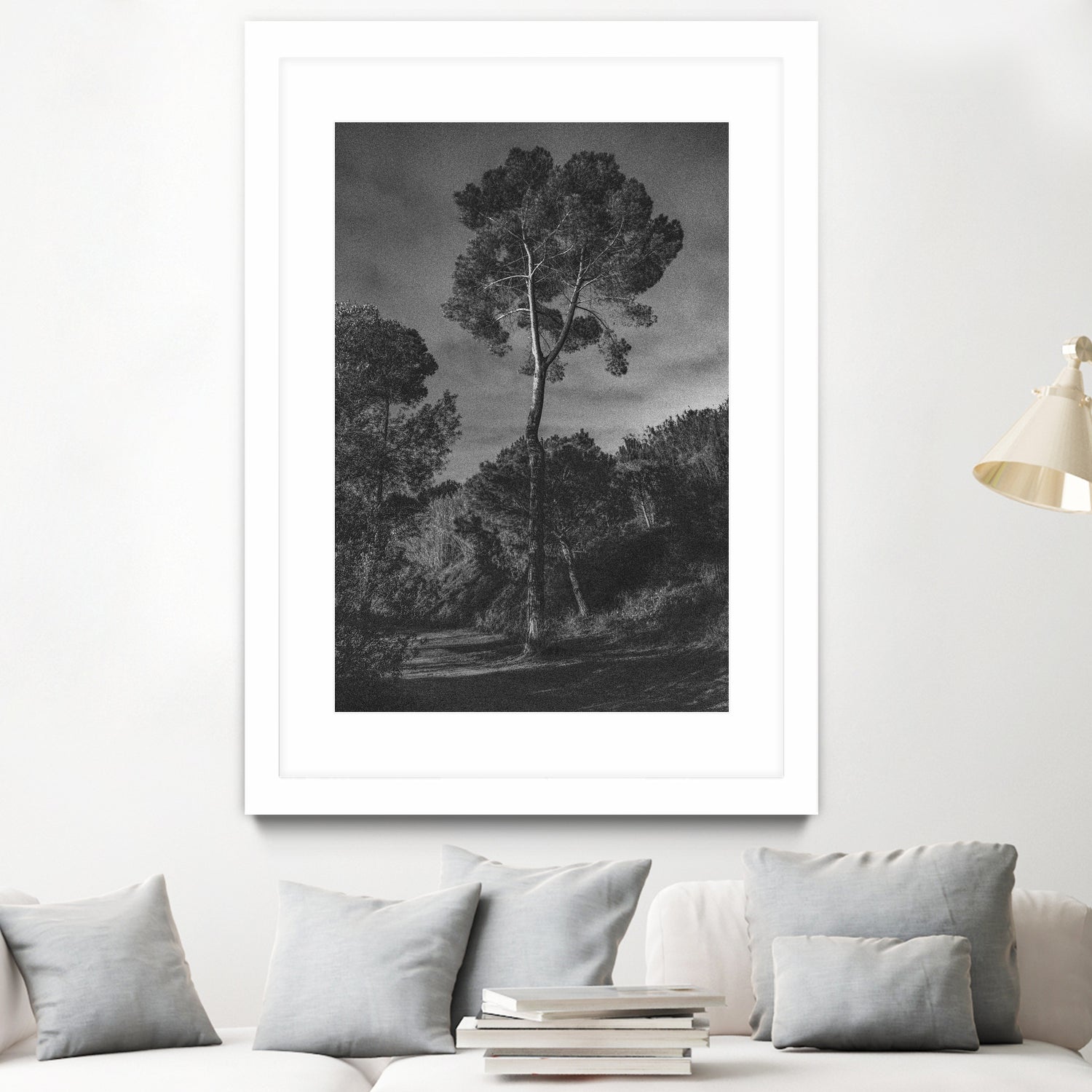 Arbores by Pepa on GIANT ART - black botanical framed canvas